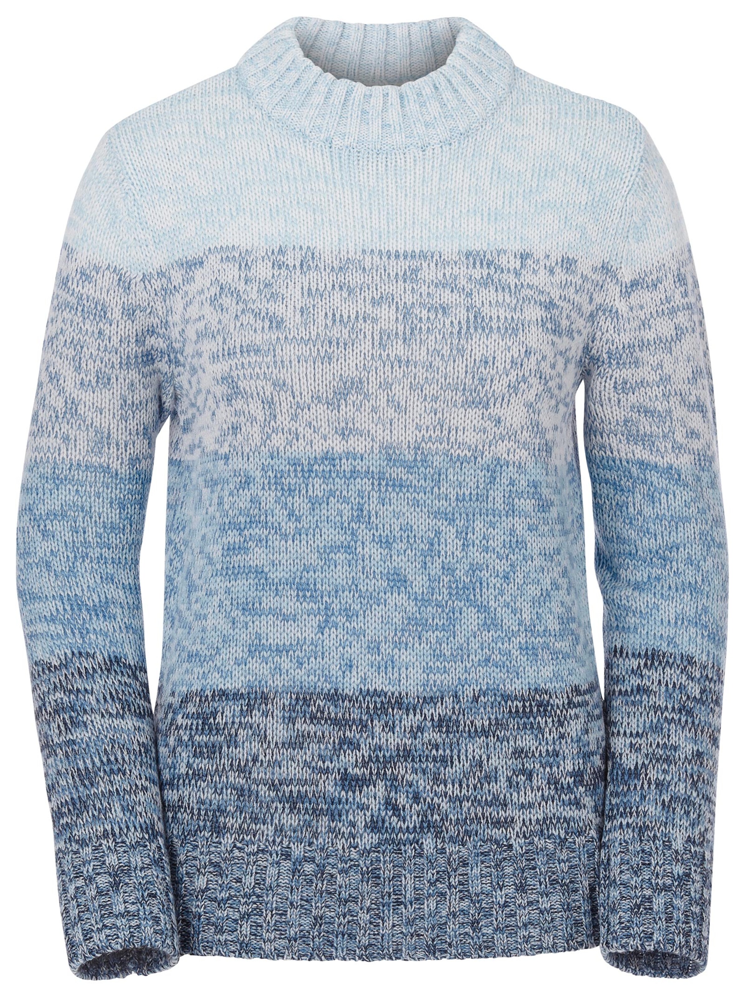 Pullover - blau-meliert