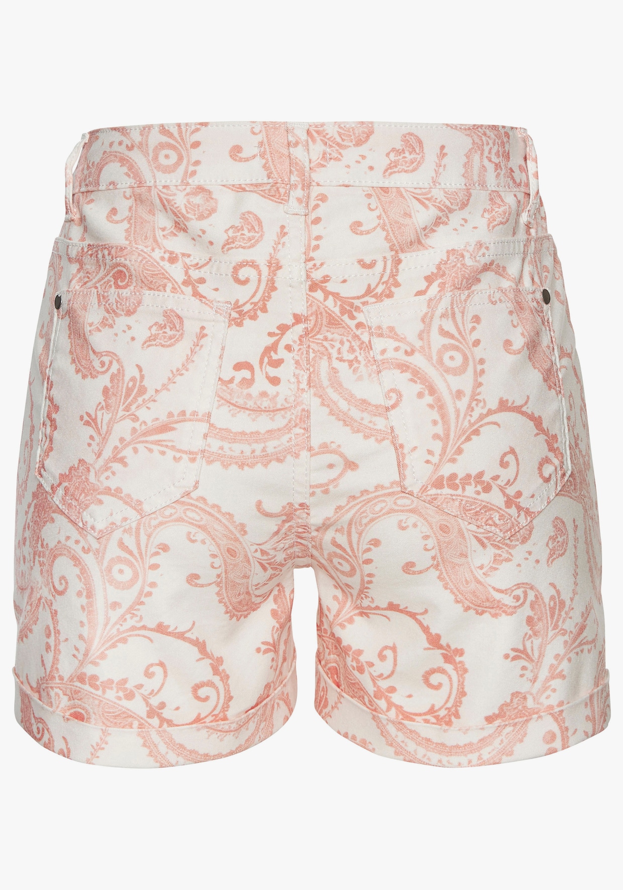 LASCANA short en jean - crème-corail imprimé