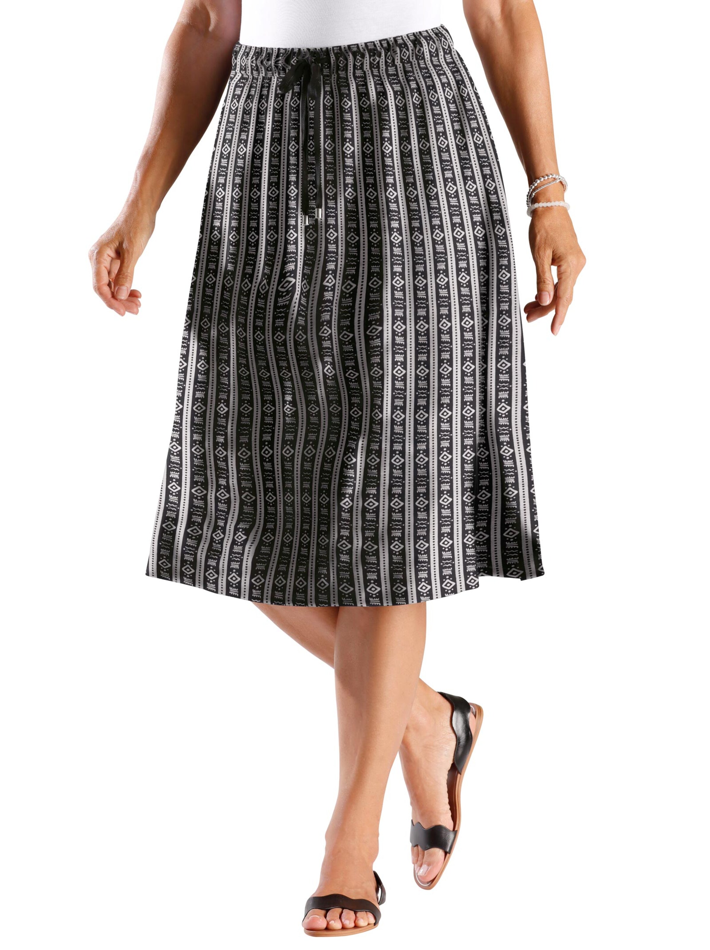 Rock - schwarz-gemustert