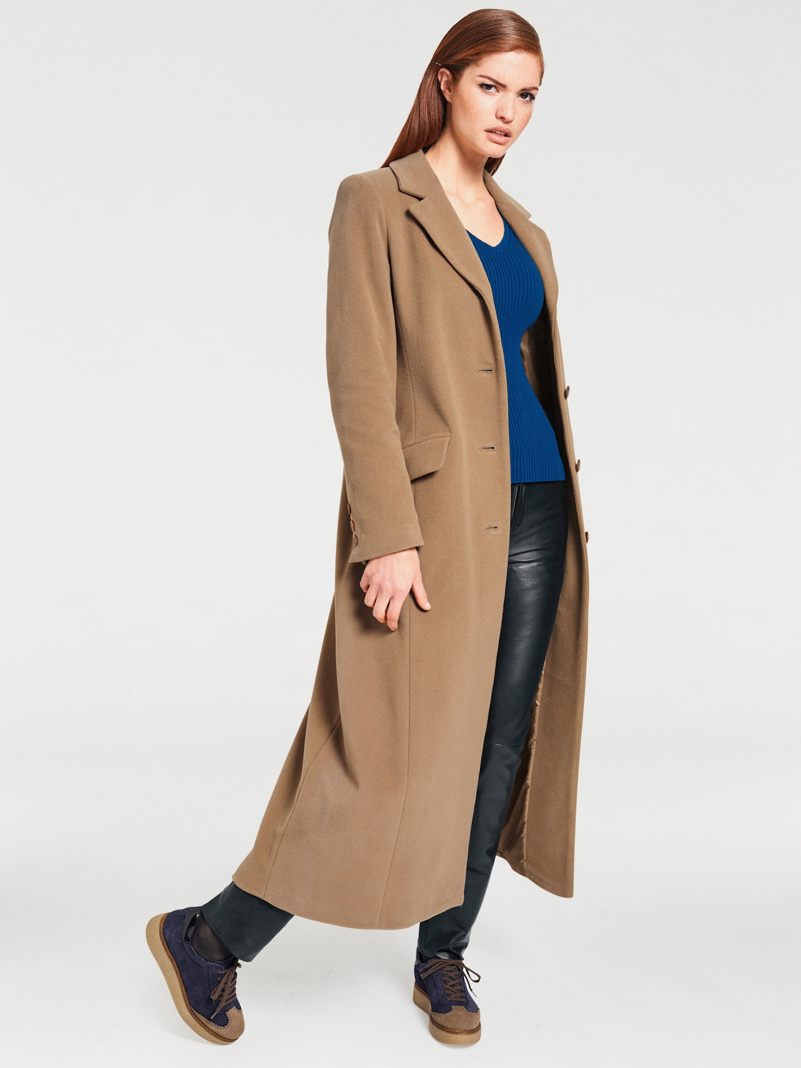 heine Manteau coupe longue - couleur chamois
