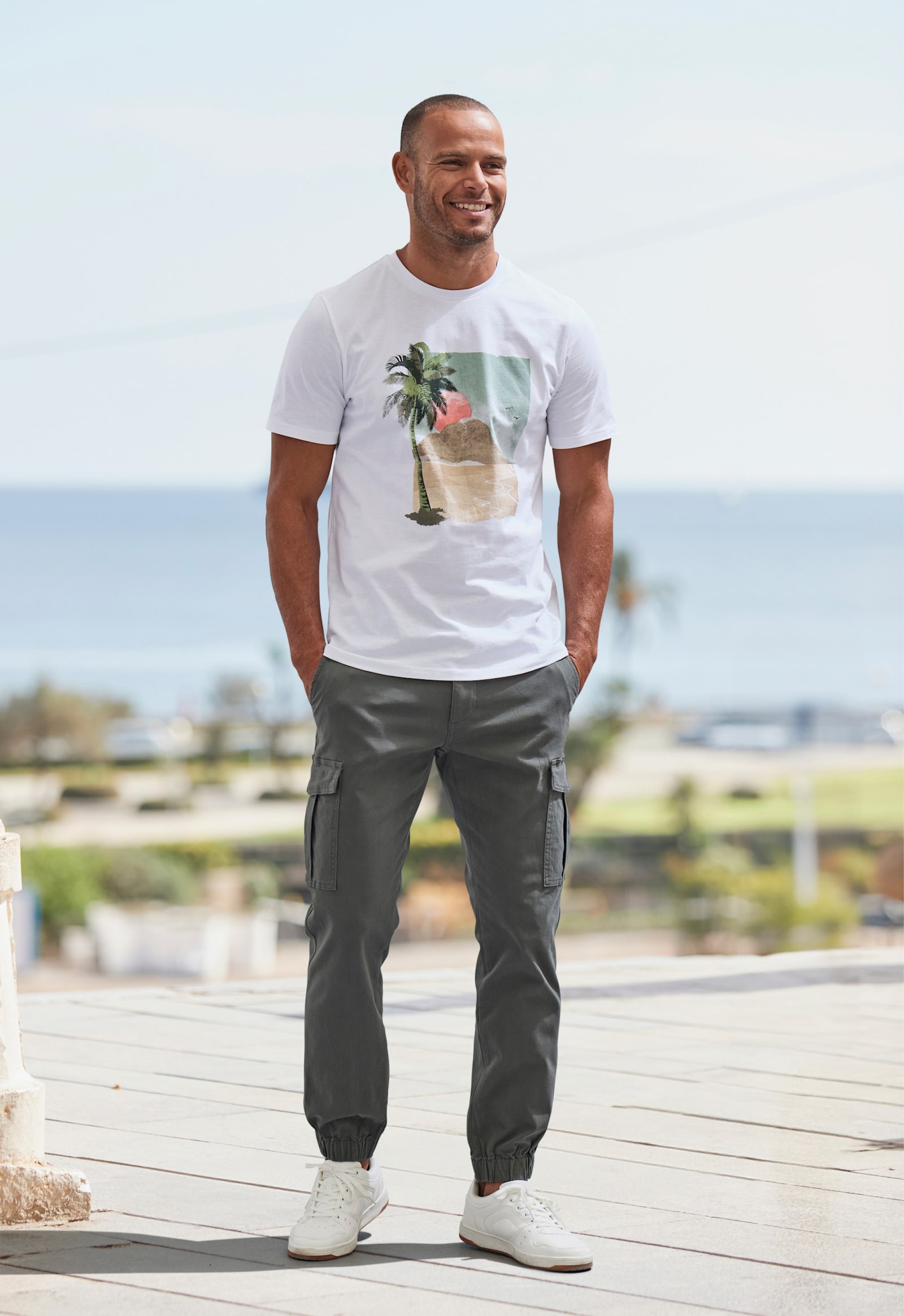 AUTHENTIC LE JOGGER Cargohose - khaki