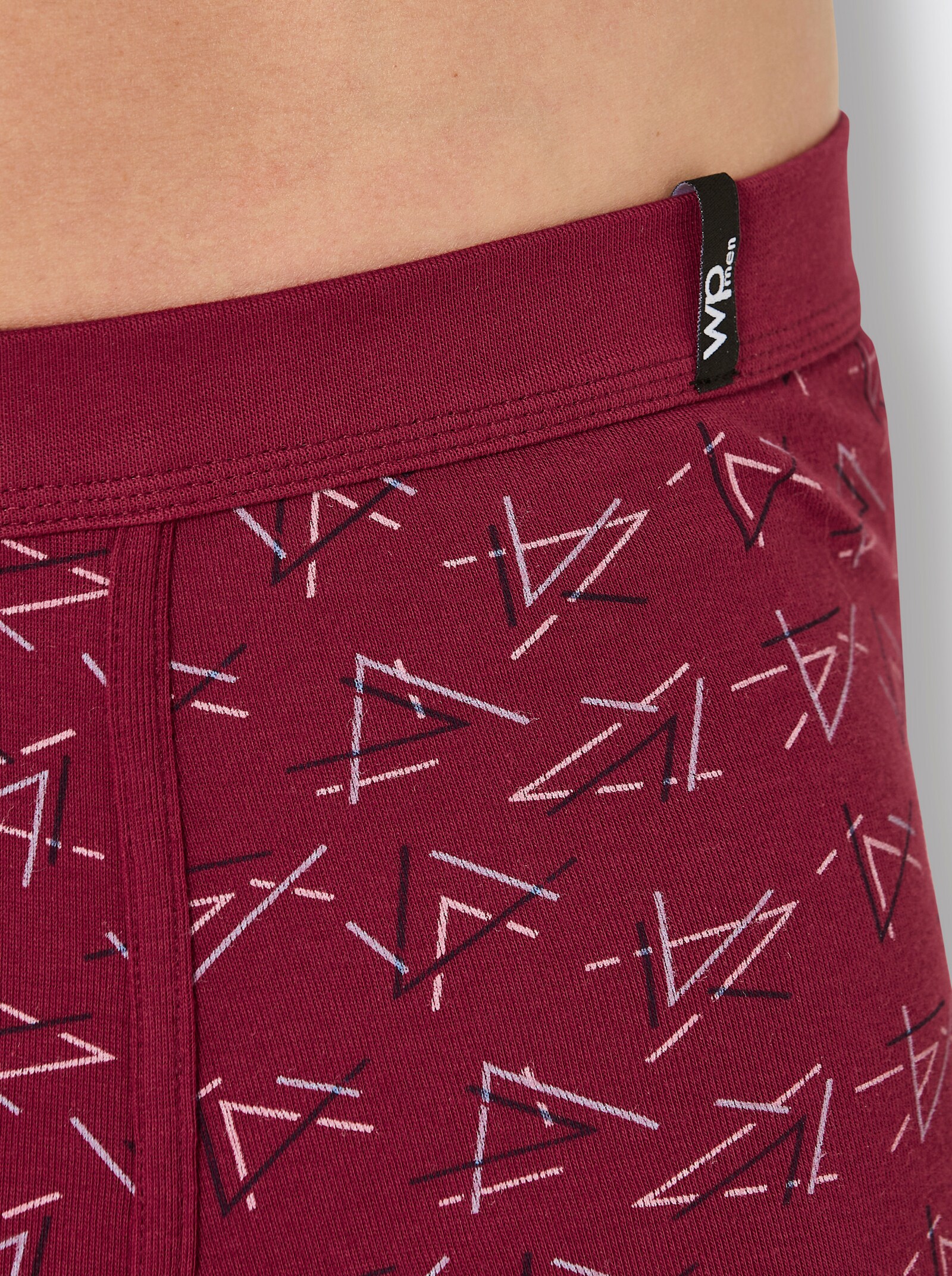 wäschepur men Hose kurz - mittelblau + marine + dunkelrot