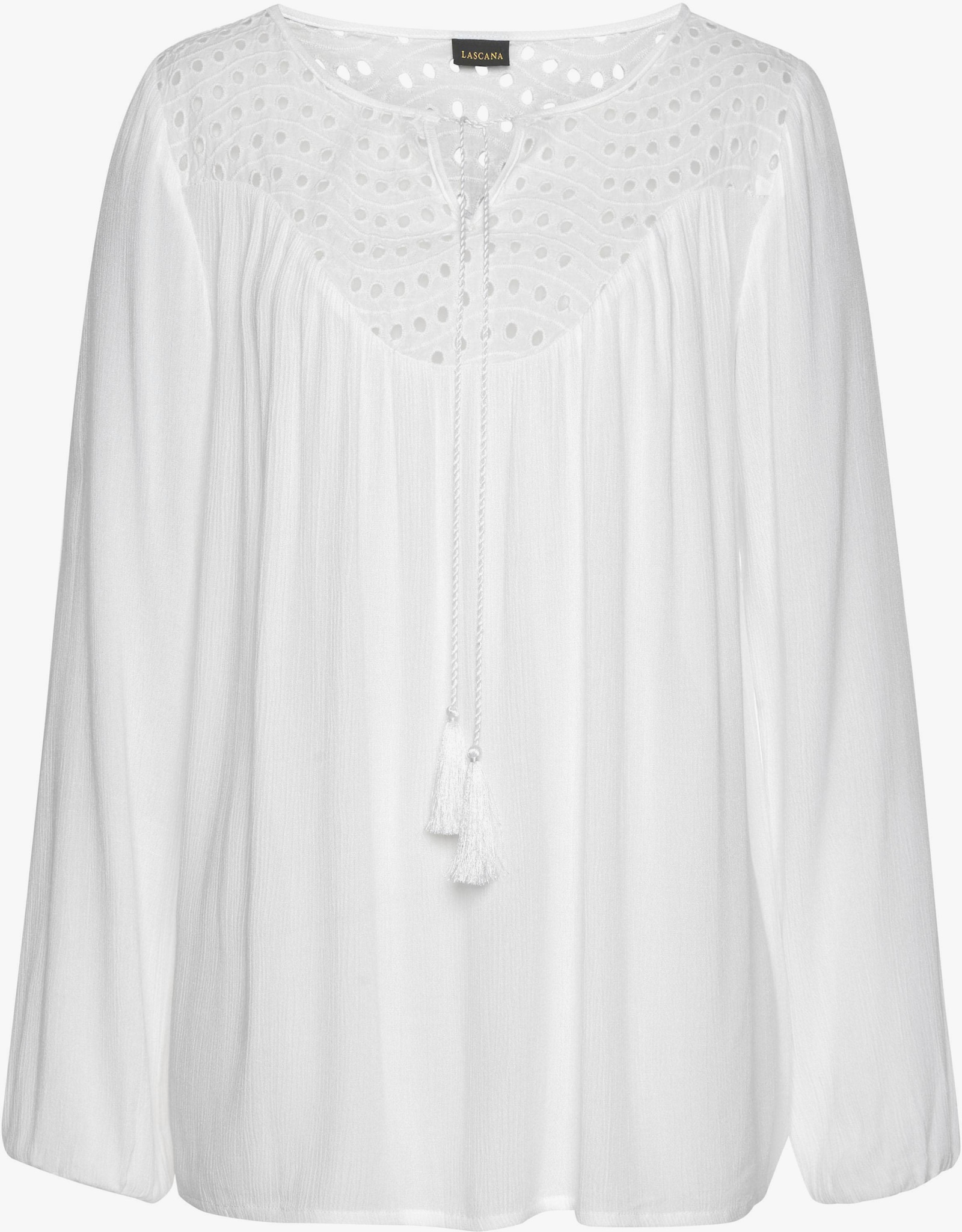 LASCANA Crêpeblouse - wit