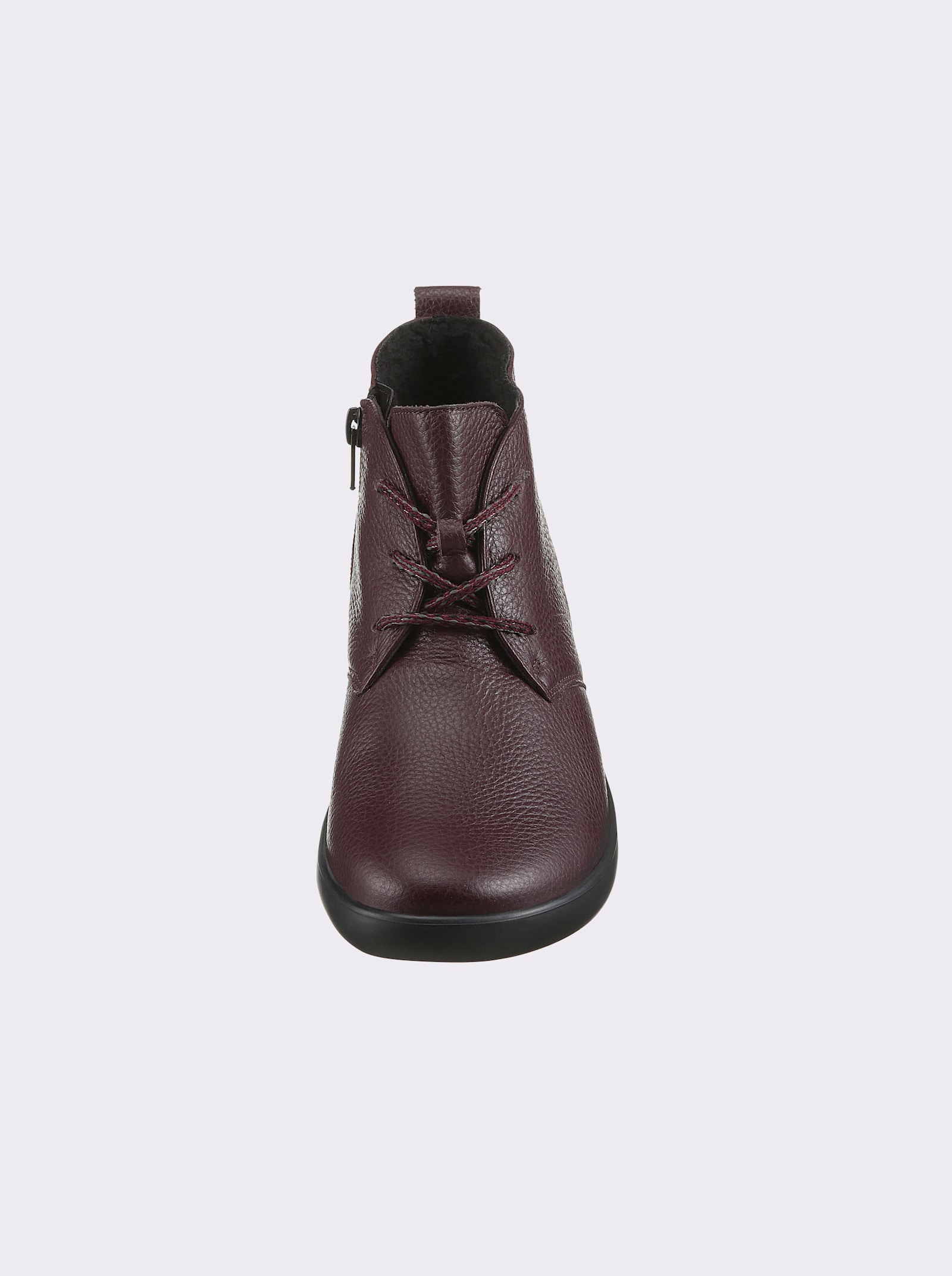 Waldläufer Stiefelette mit wärmendem Futter - dunkelrot