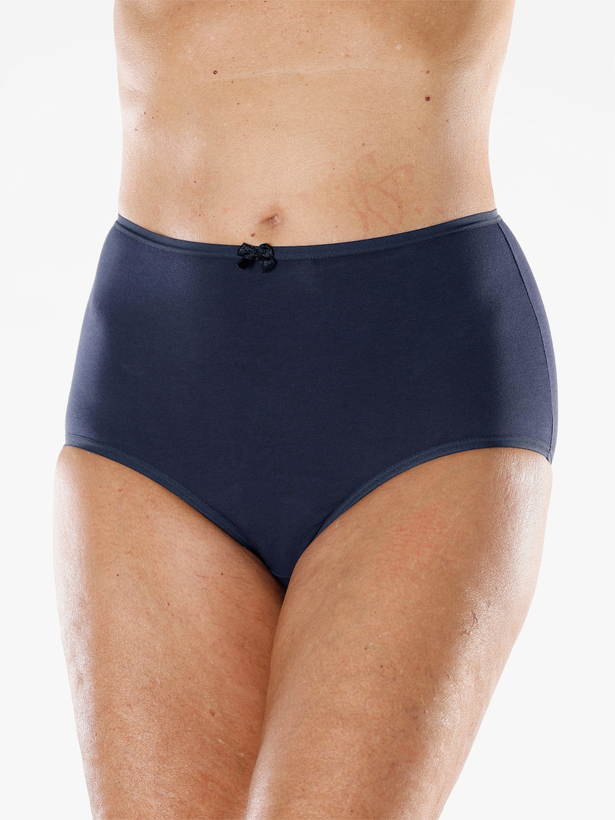 Taillenslip - marine-bedruckt + marine + rosenholz