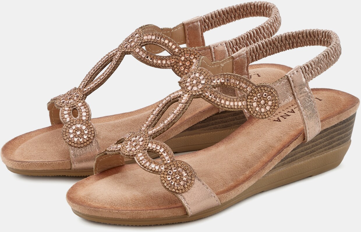 LASCANA Sandalen - roségoudkleurig