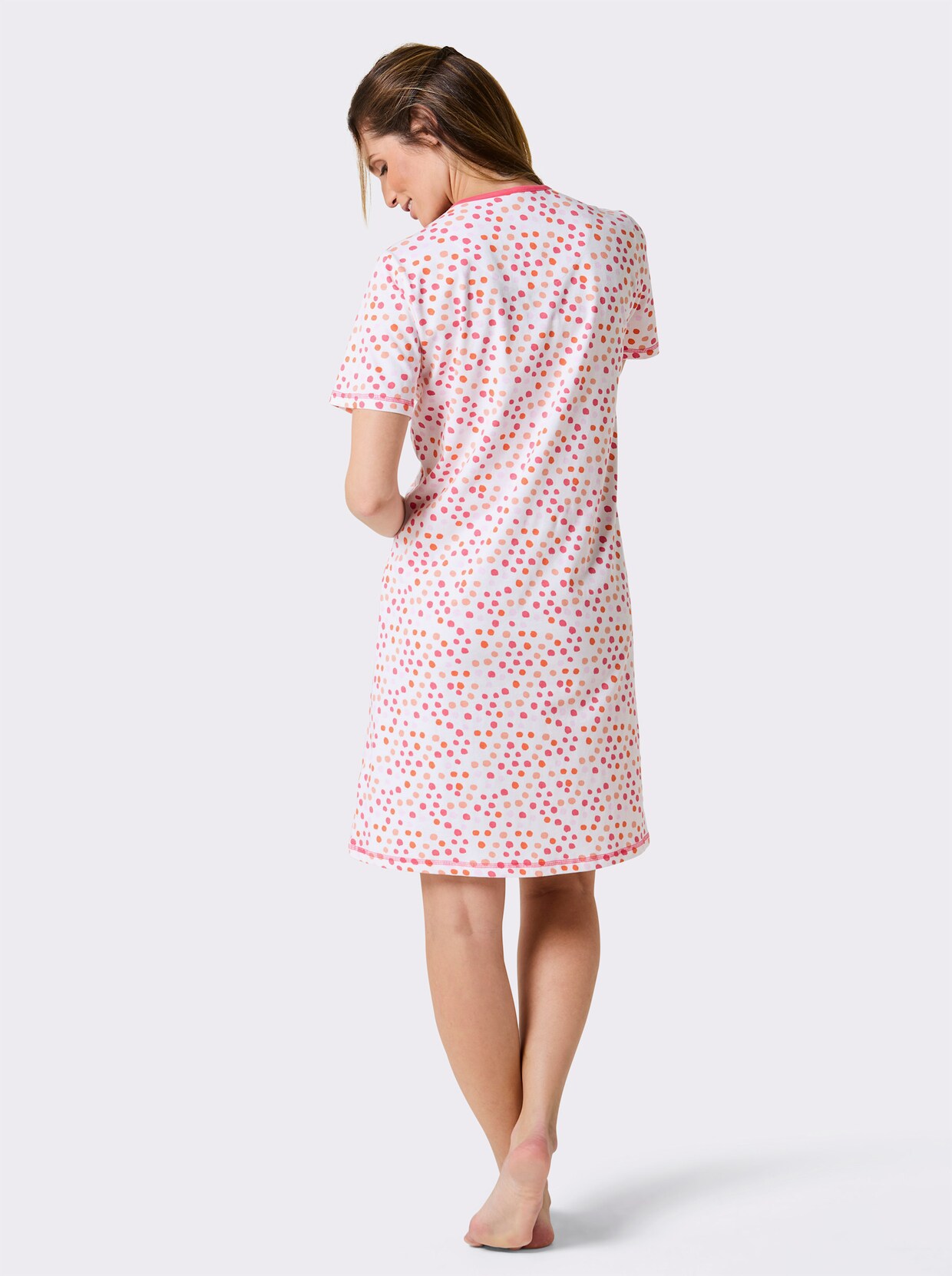 Comtessa Sleepshirt - weiß-flamingo-bedruckt