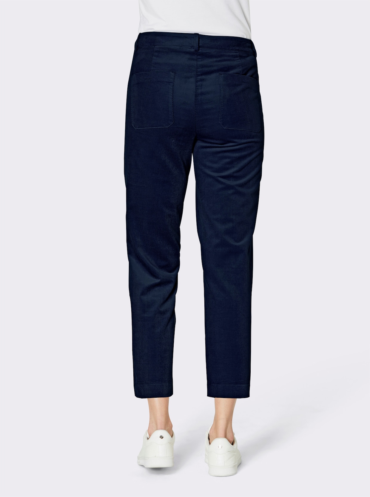 Stehmann Comfort line Pantalon velours côtelé coton/modal - marine