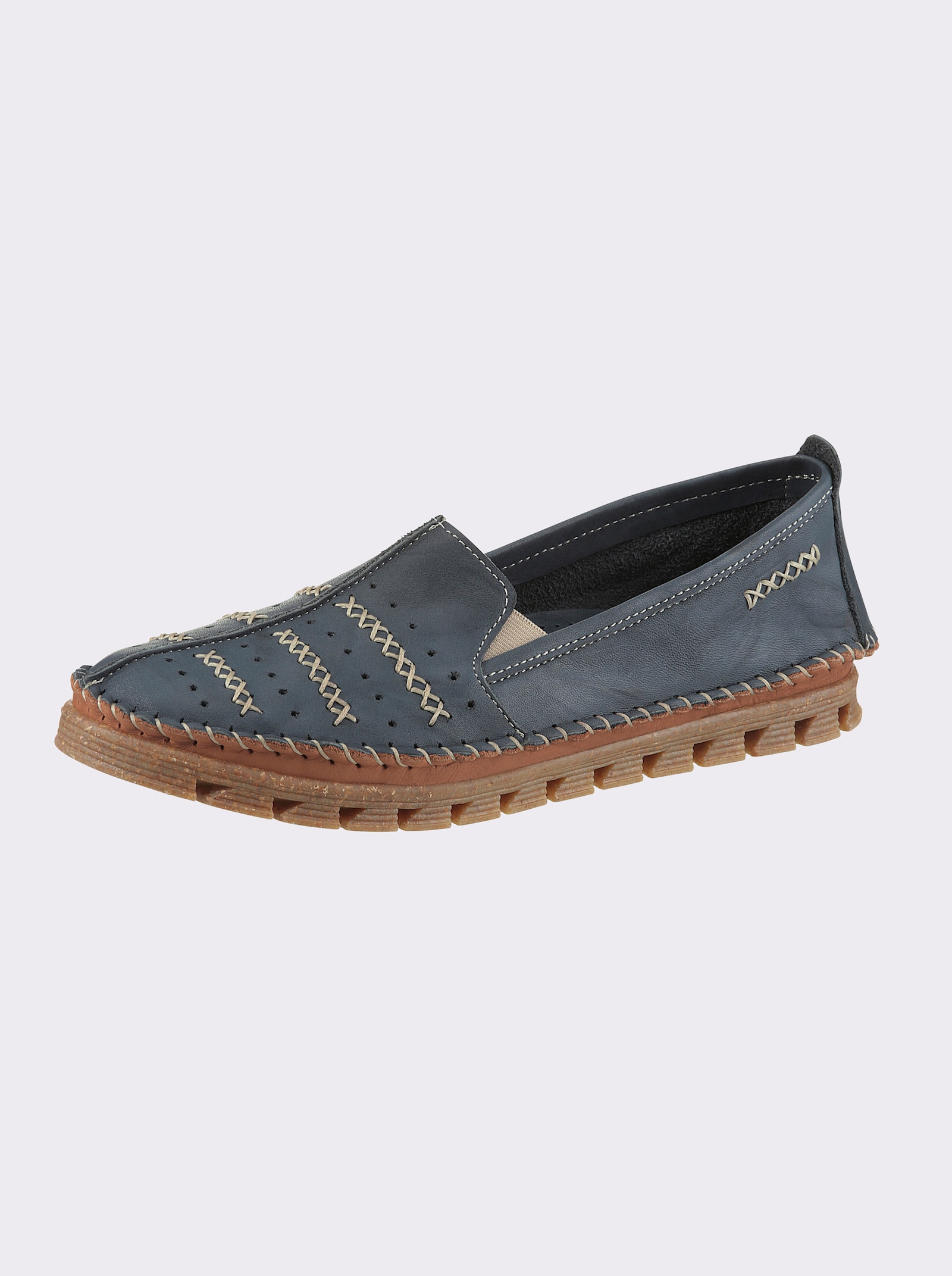 Gemini Slipper mit Wechselfußbett - jeansblau