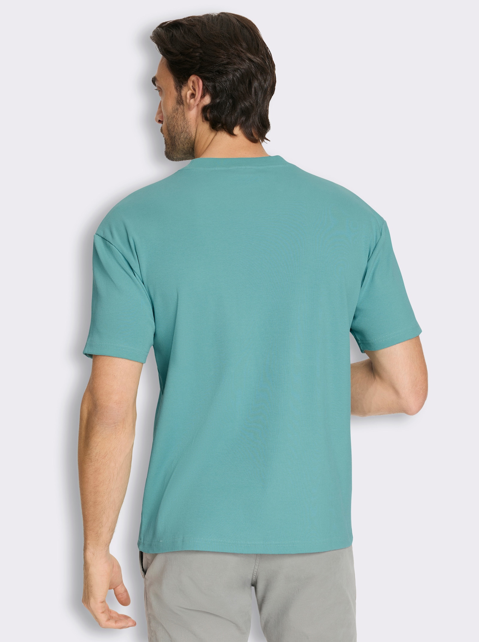 Marco Donati Kurzarmshirt im Loose-Fit, Baumwolle - salbei