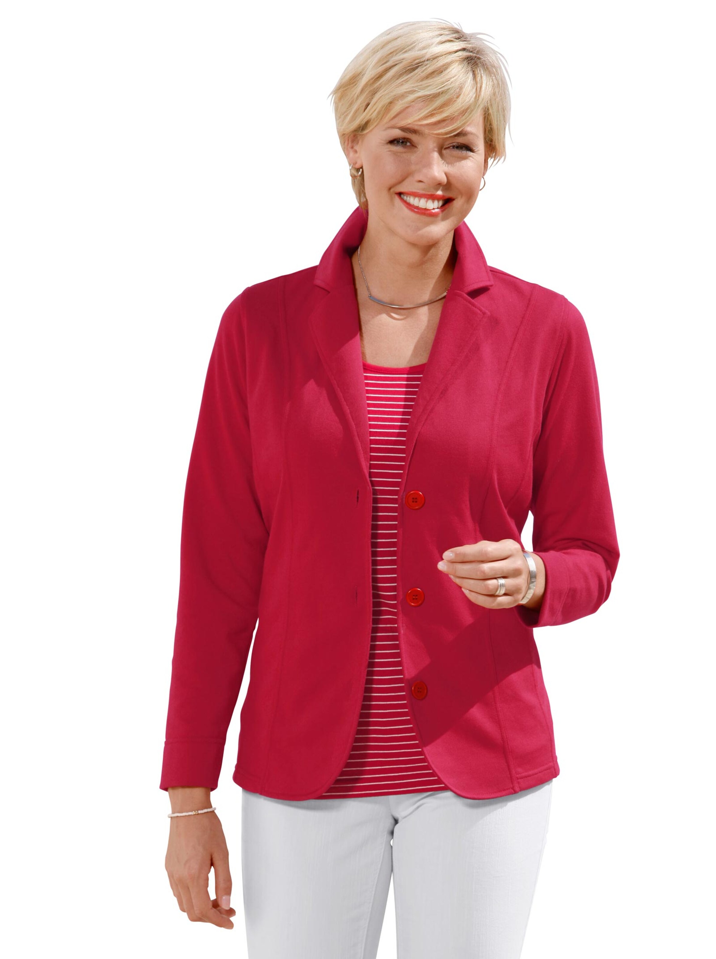 Collection L Jersey-Blazer - rot