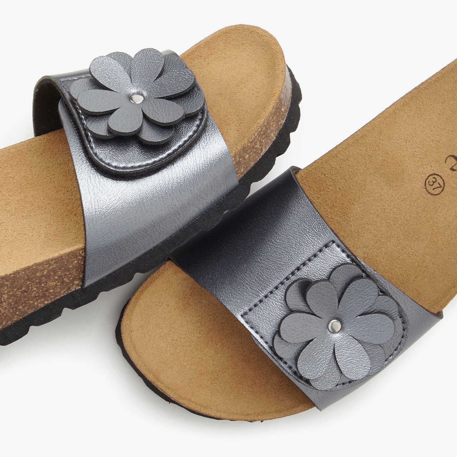 Vivance Pantolette - grau metallic