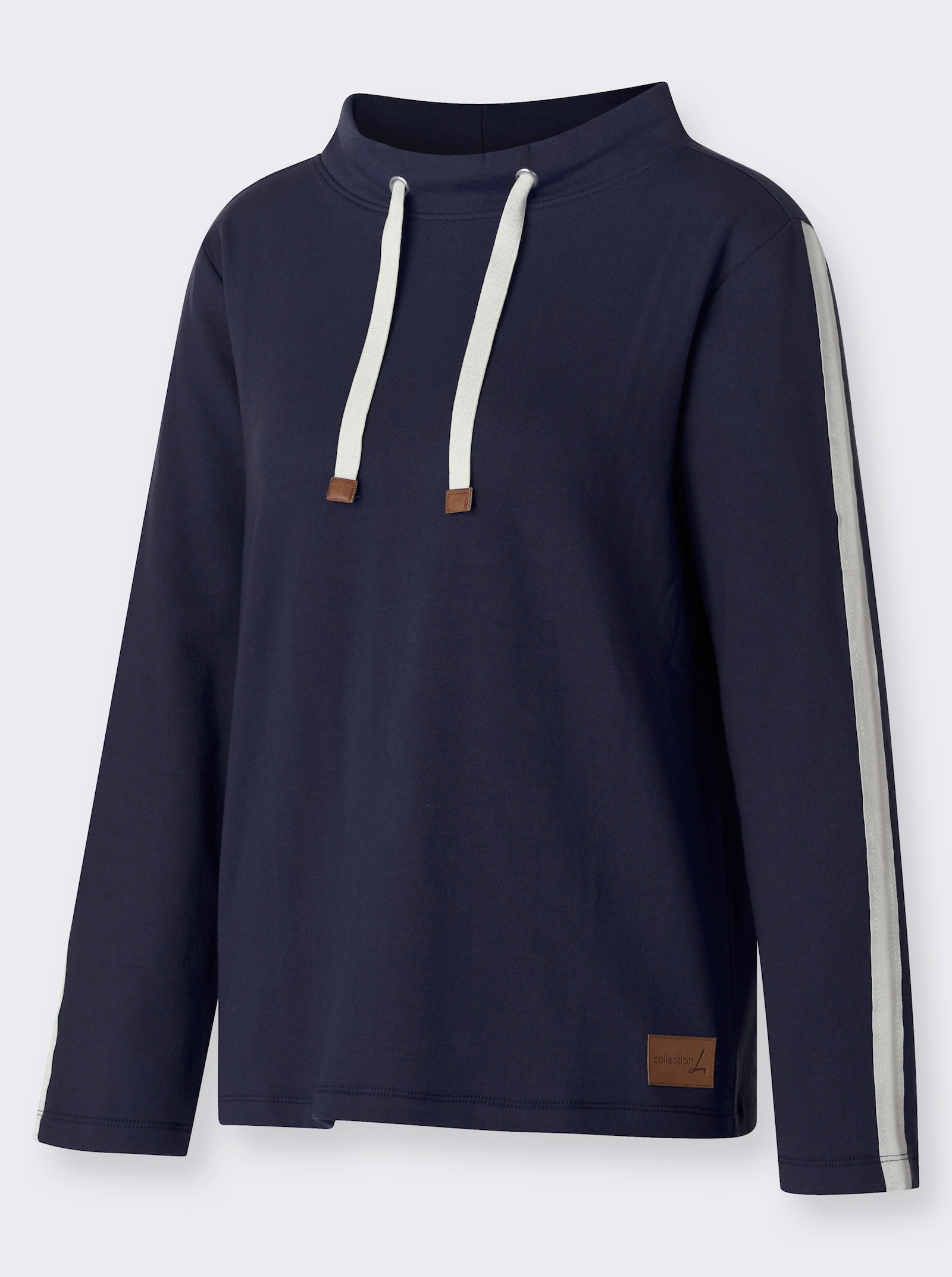 Sweatshirt mit Stehkragen - marine