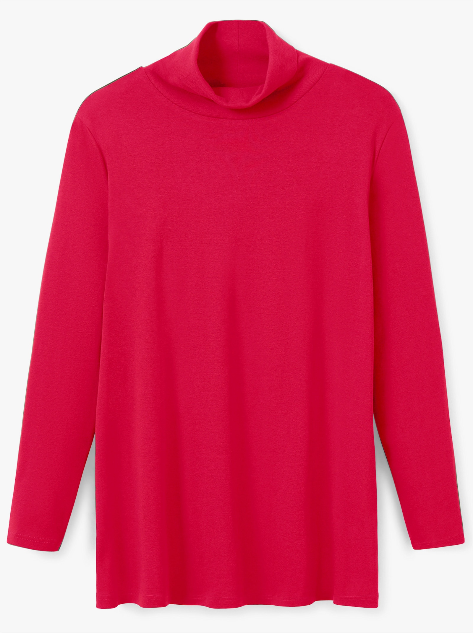 sheego Rollkragenshirt in A-Linie - magenta