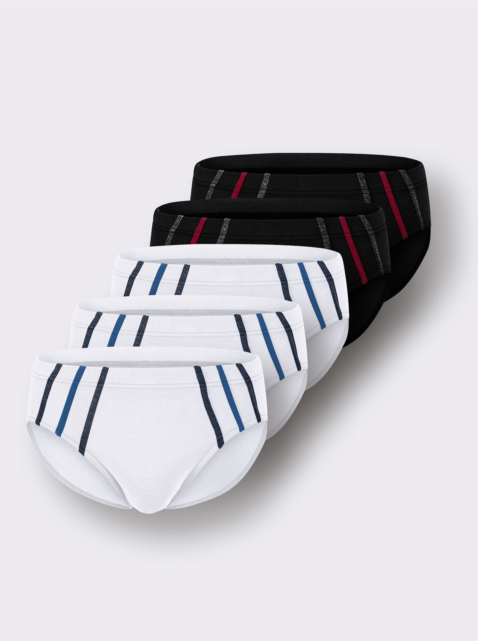 KINGsCLUB Slipy - 3x bílá + 2x černá