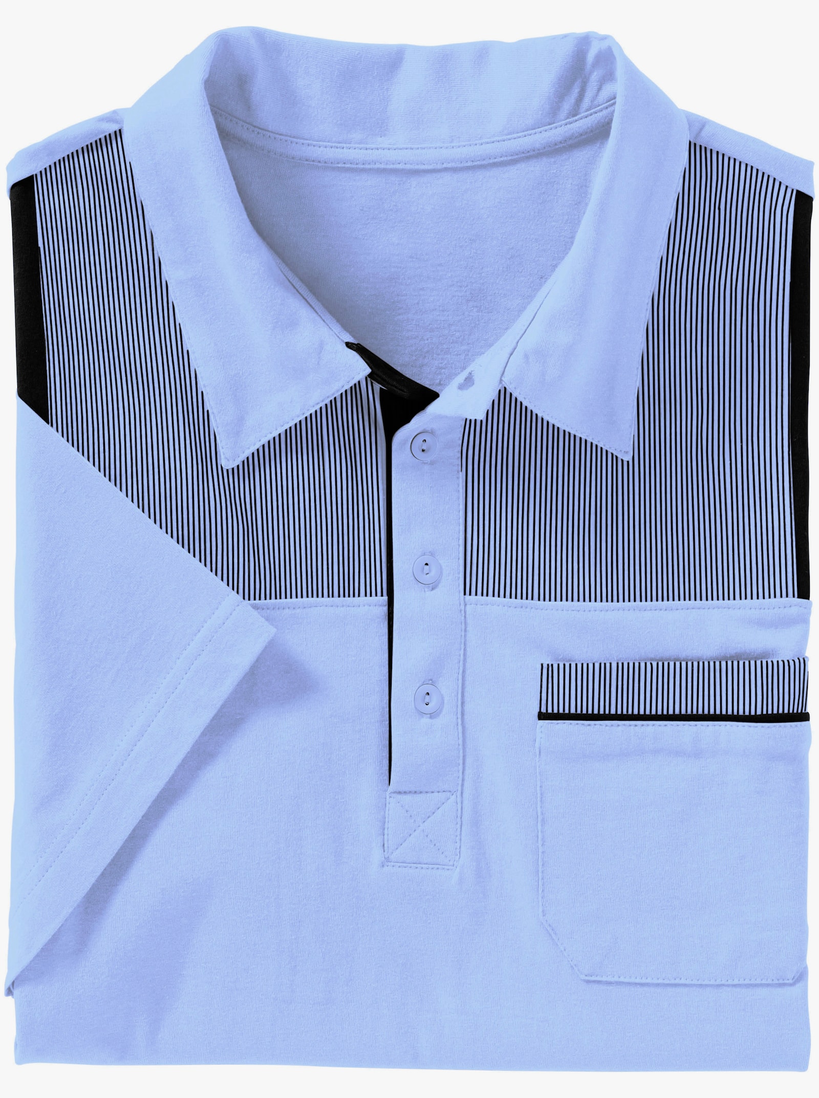 Poloshirt - hellblau-marine
