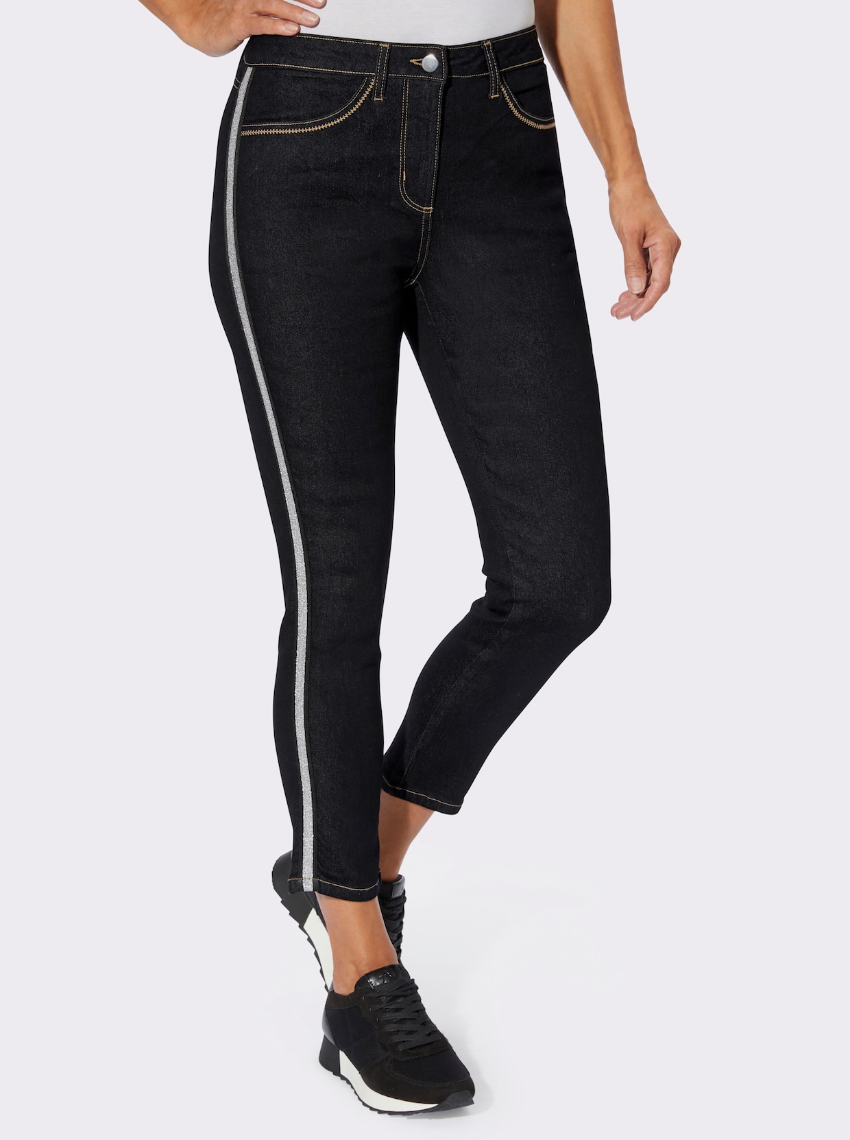 7/8-Jeans - black-denim