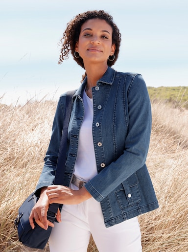 Jackenblazer in Denim-Optik - blue-bleached
