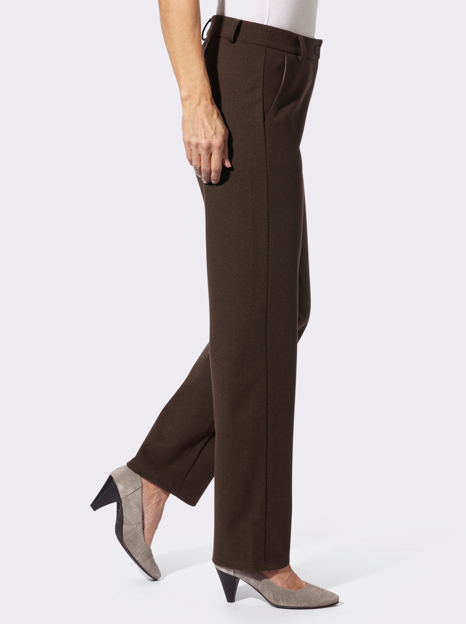 Stoffhose in Jersey-Qualität - schoko