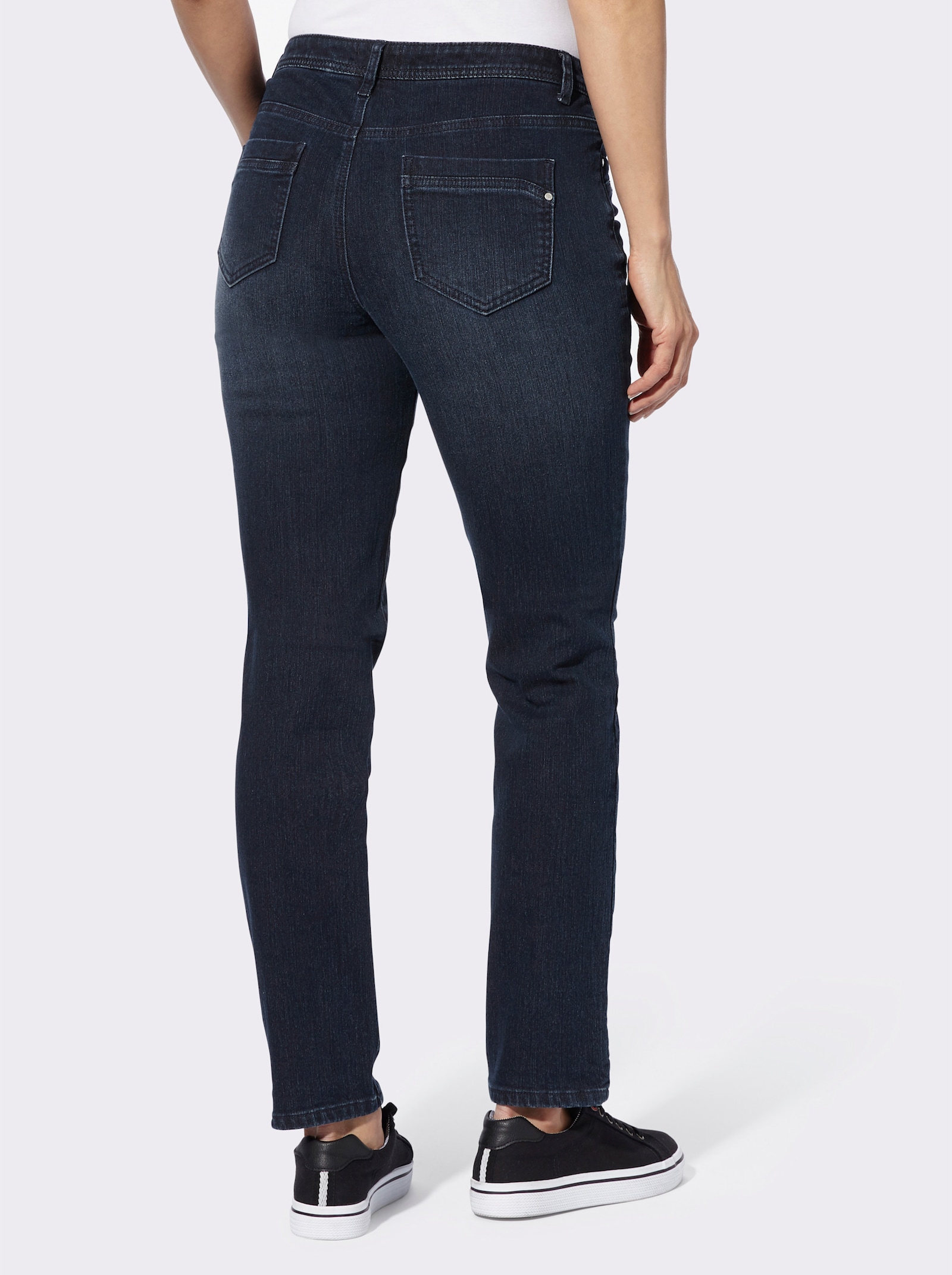 Thermojeans mit weich angerauter Innenseite - darkblue-stone-washed
