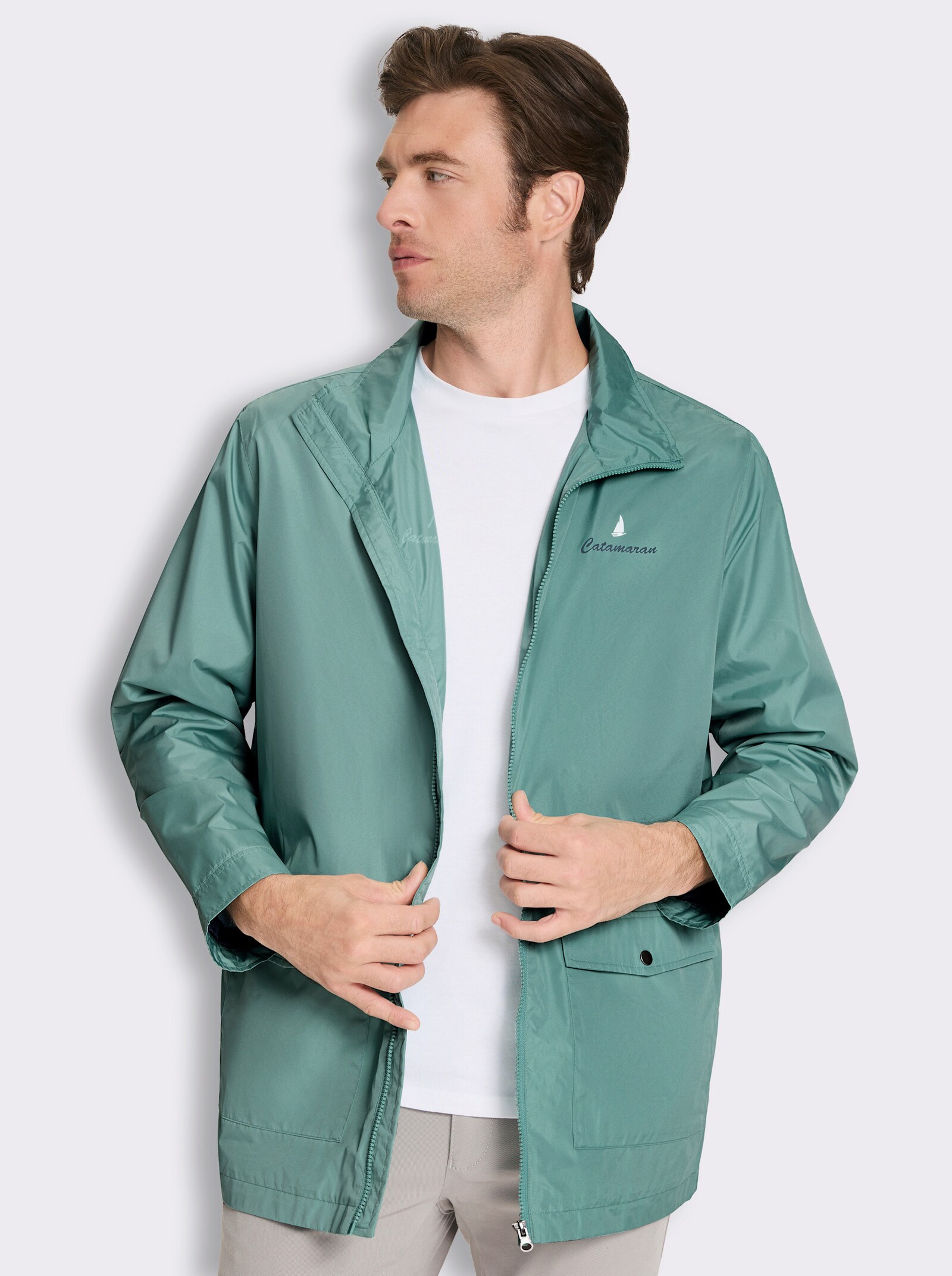 Longjacke für den Übergang - salbei