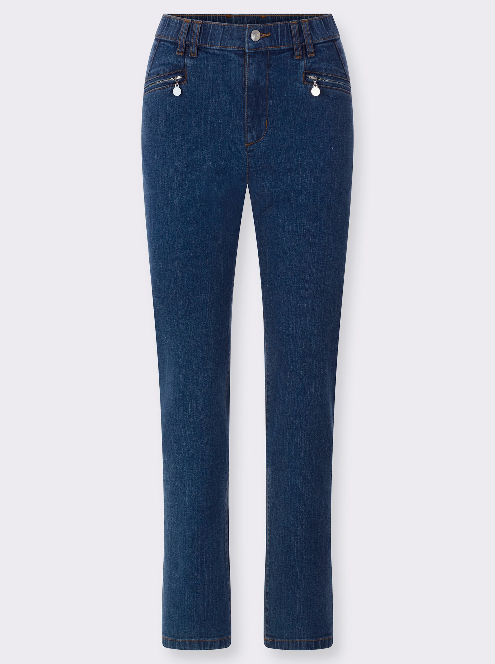 Jeans met ritszakken - blue-stonewashed