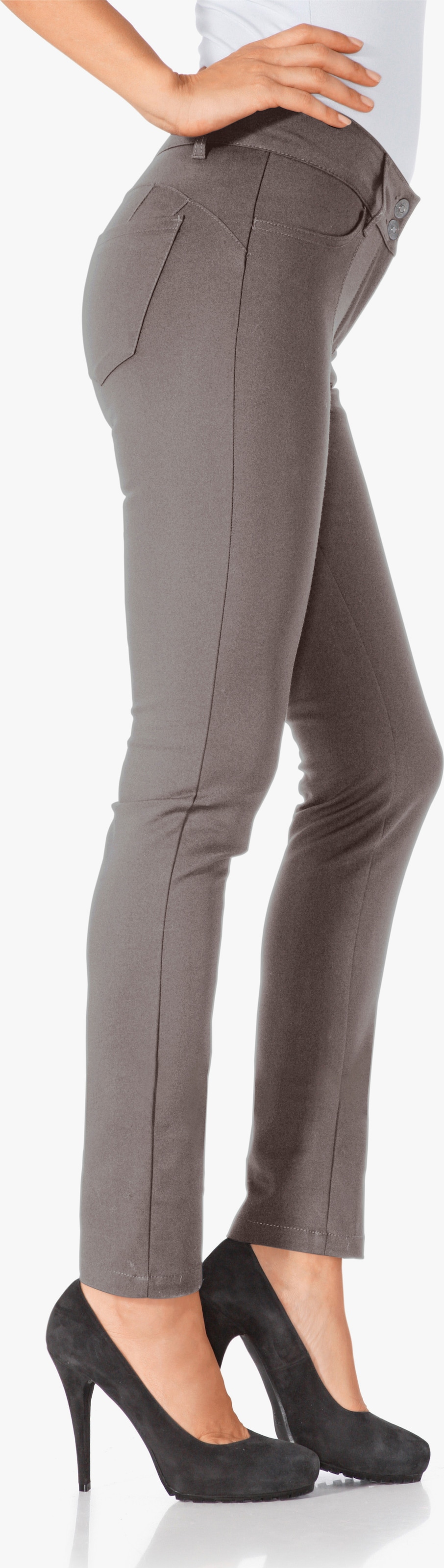 heine Pantalon skinny avec effet push-up - taupe
