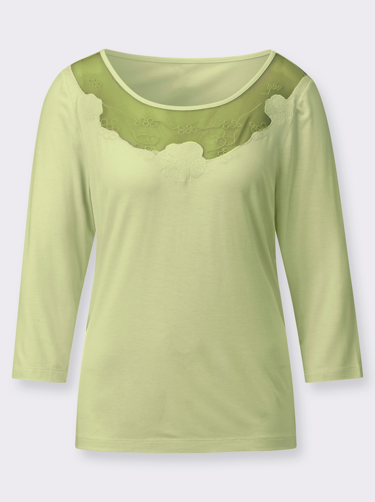 3/4-Arm-Shirt - pistazie