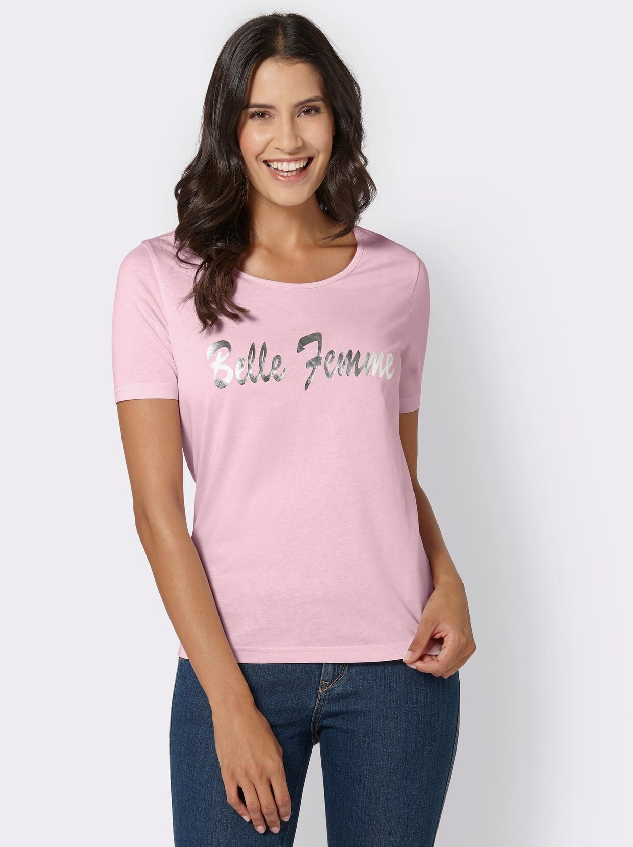 Print-Shirt - rosé