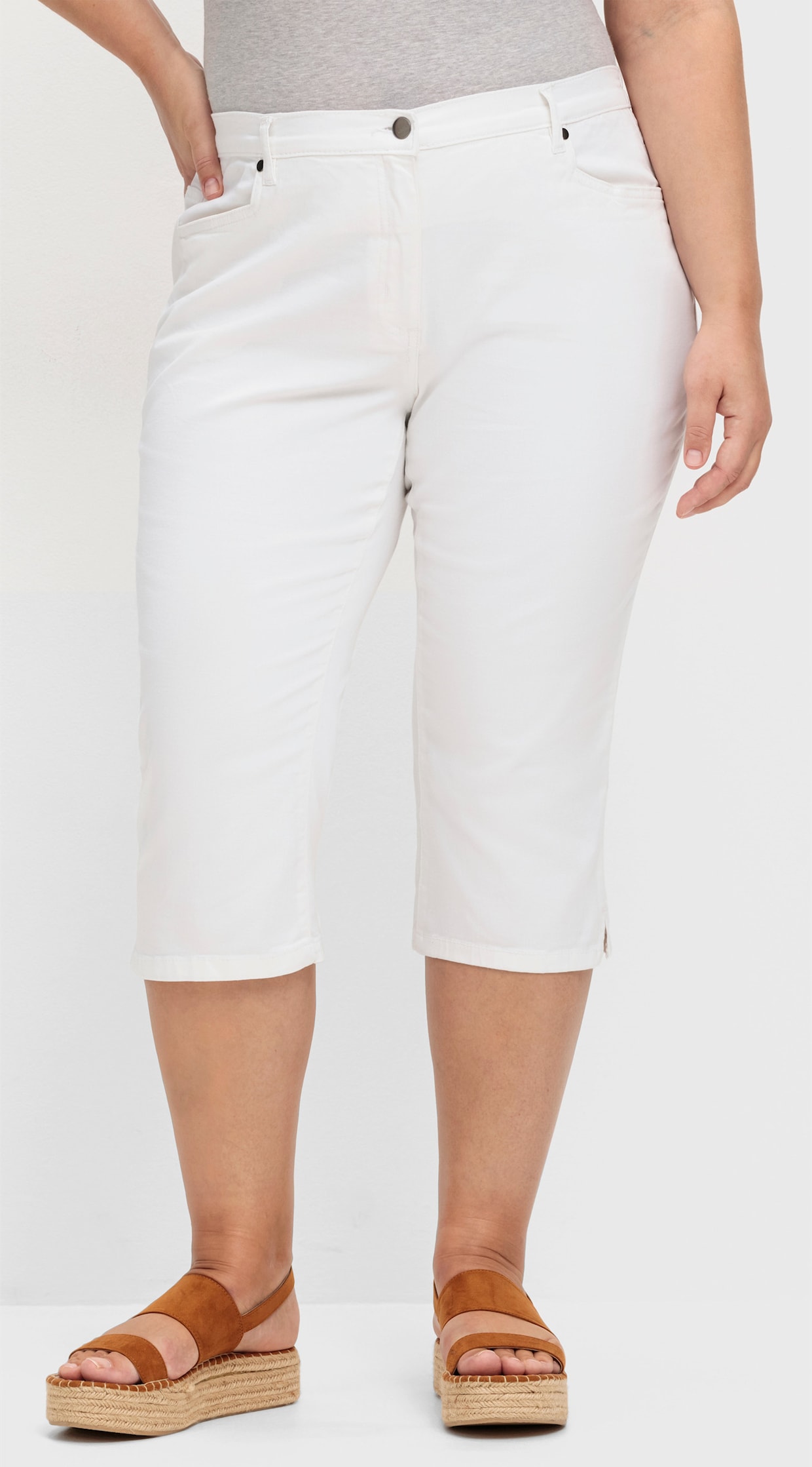 Caprijeans - weiß