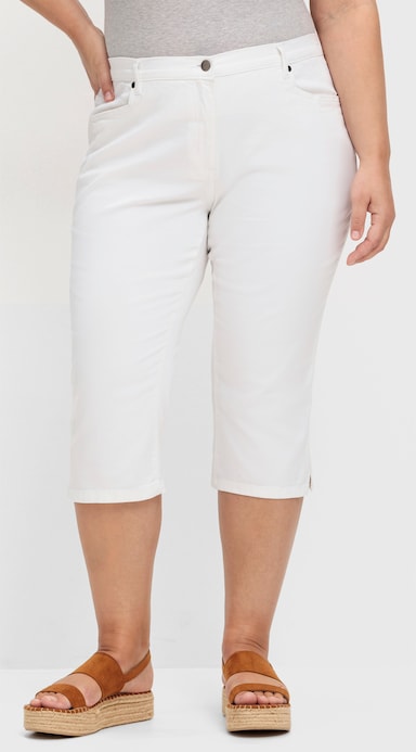 Caprijeans - weiß