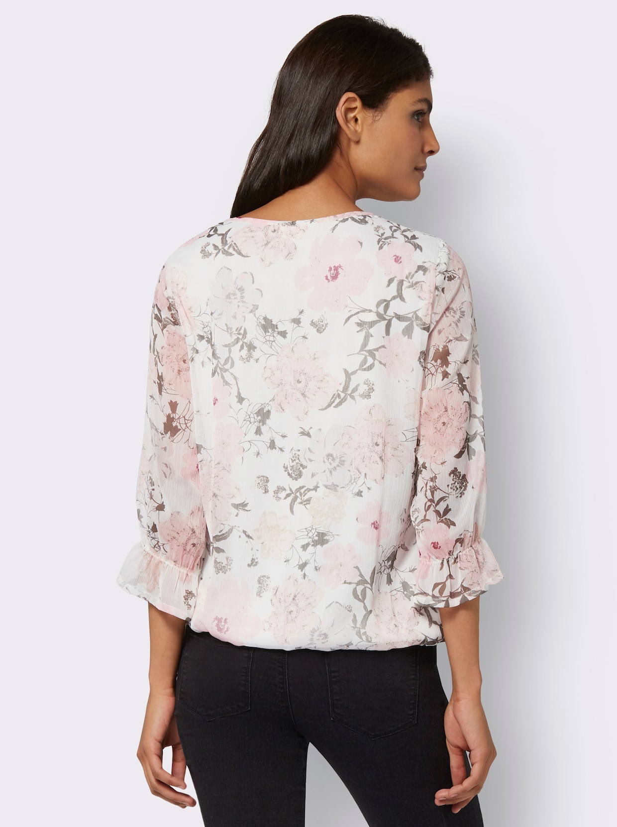 Blouse met print - ecru geprint