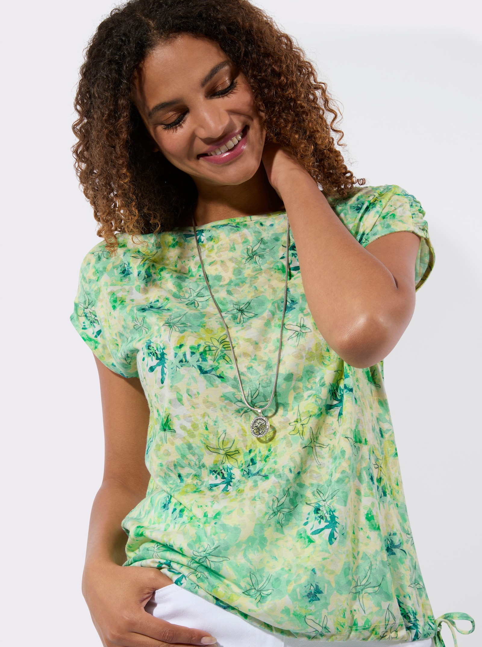 Shirt - schilf-zitrone-bedruckt