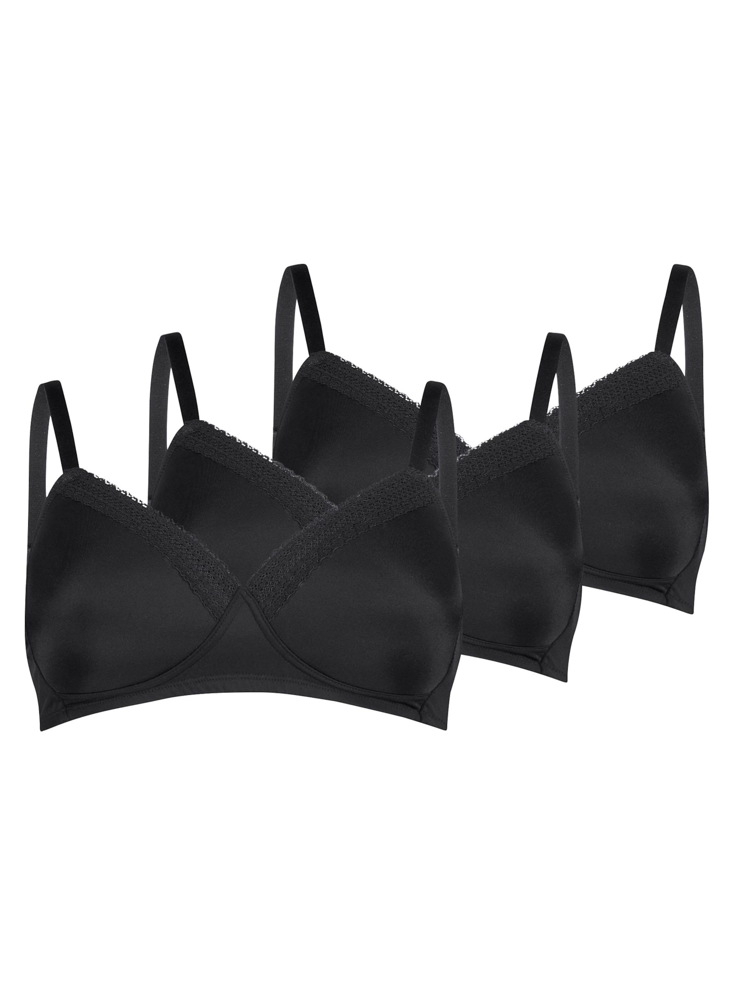 wäschepur Schalen-BH ohne Bügel - schwarz
