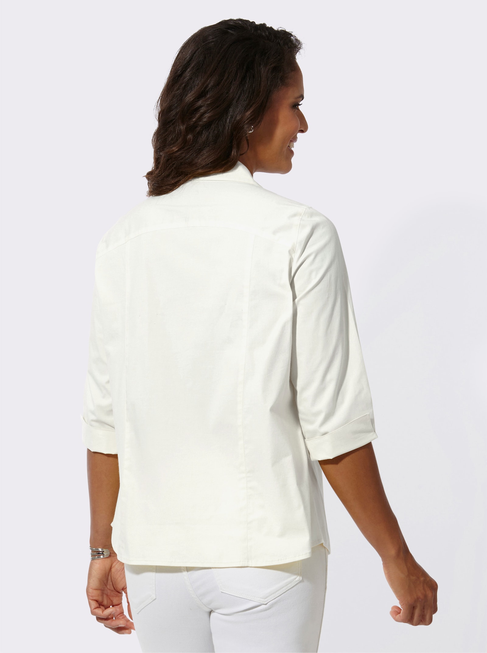 Blousejack met sierbiezen - ecru