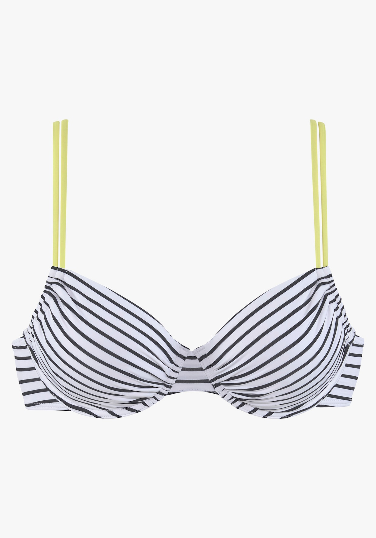 Venice Beach Bügel-Bikini-Top - schwarz-weiß-limette