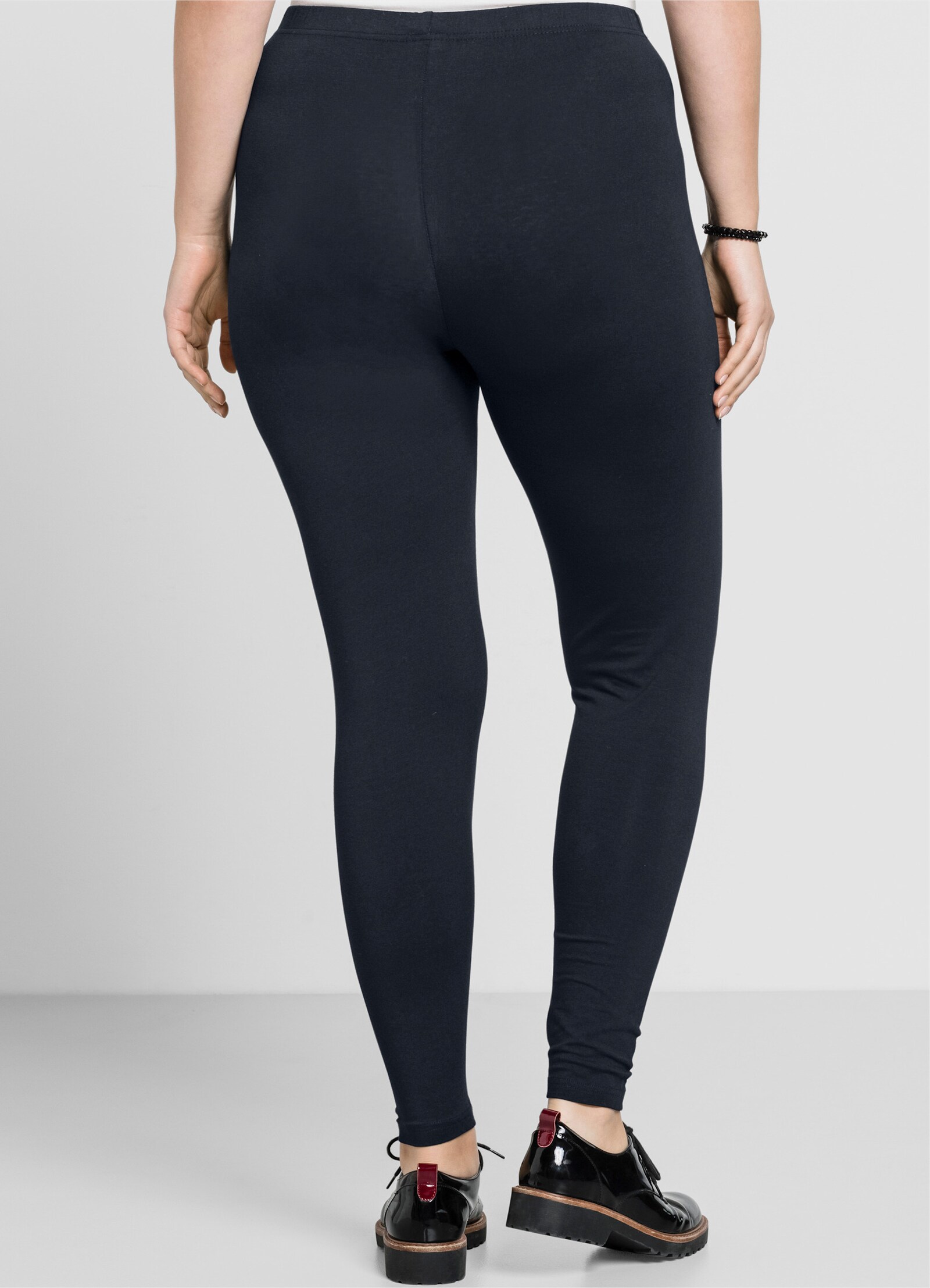sheego Leggings mit Gummizugbund - tiefblau