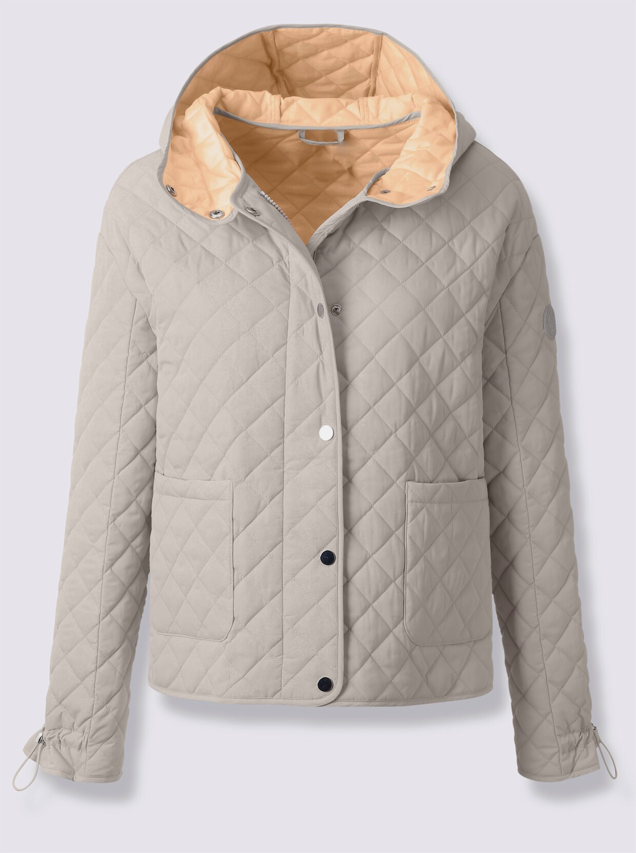 heine Jacke - hellgrau-apricot