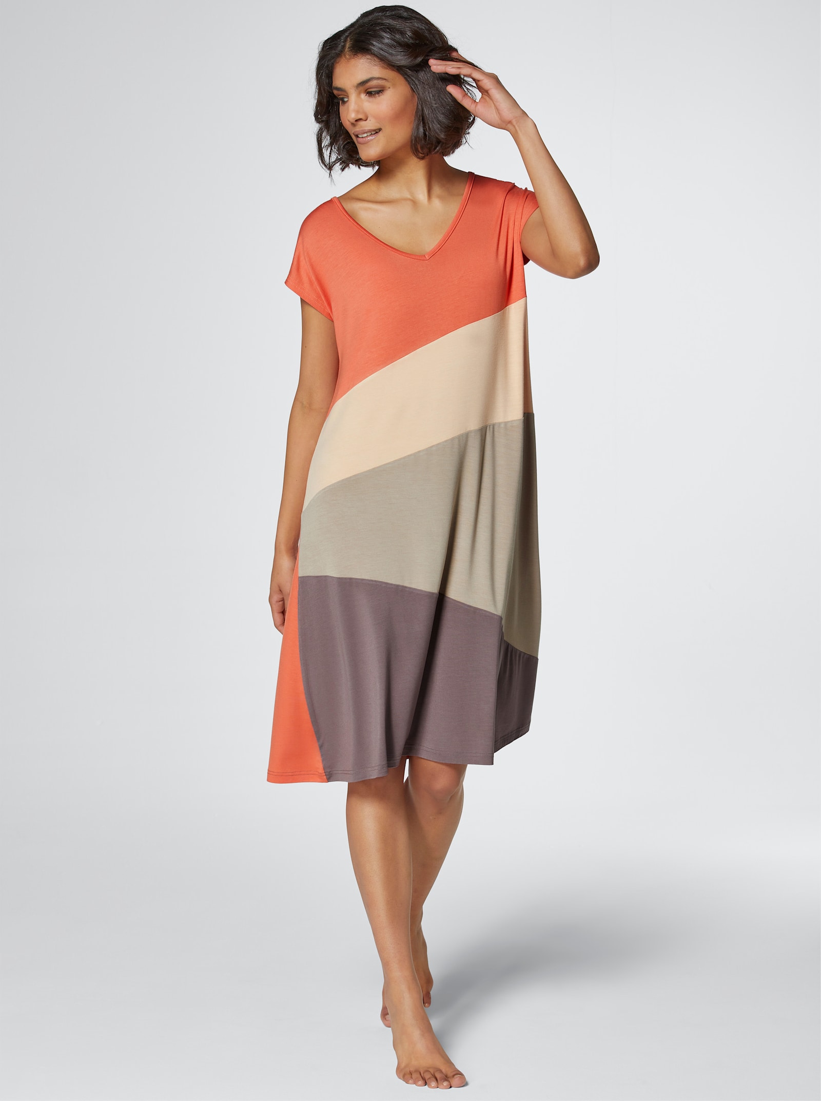 feel good Sommerkleid in A-Linie - mandarine