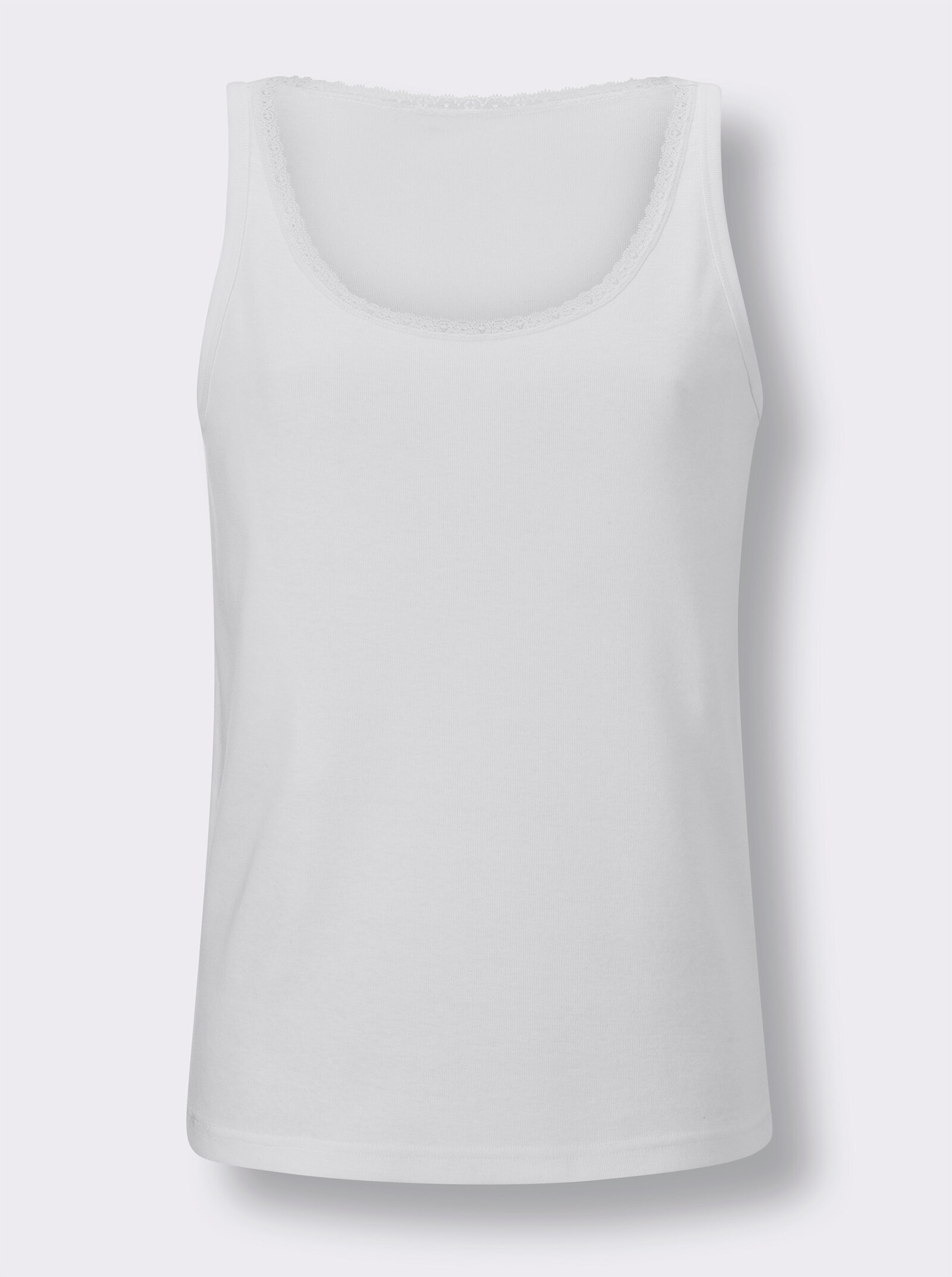 wäschepur Hemd met filigrane kanten band - wit