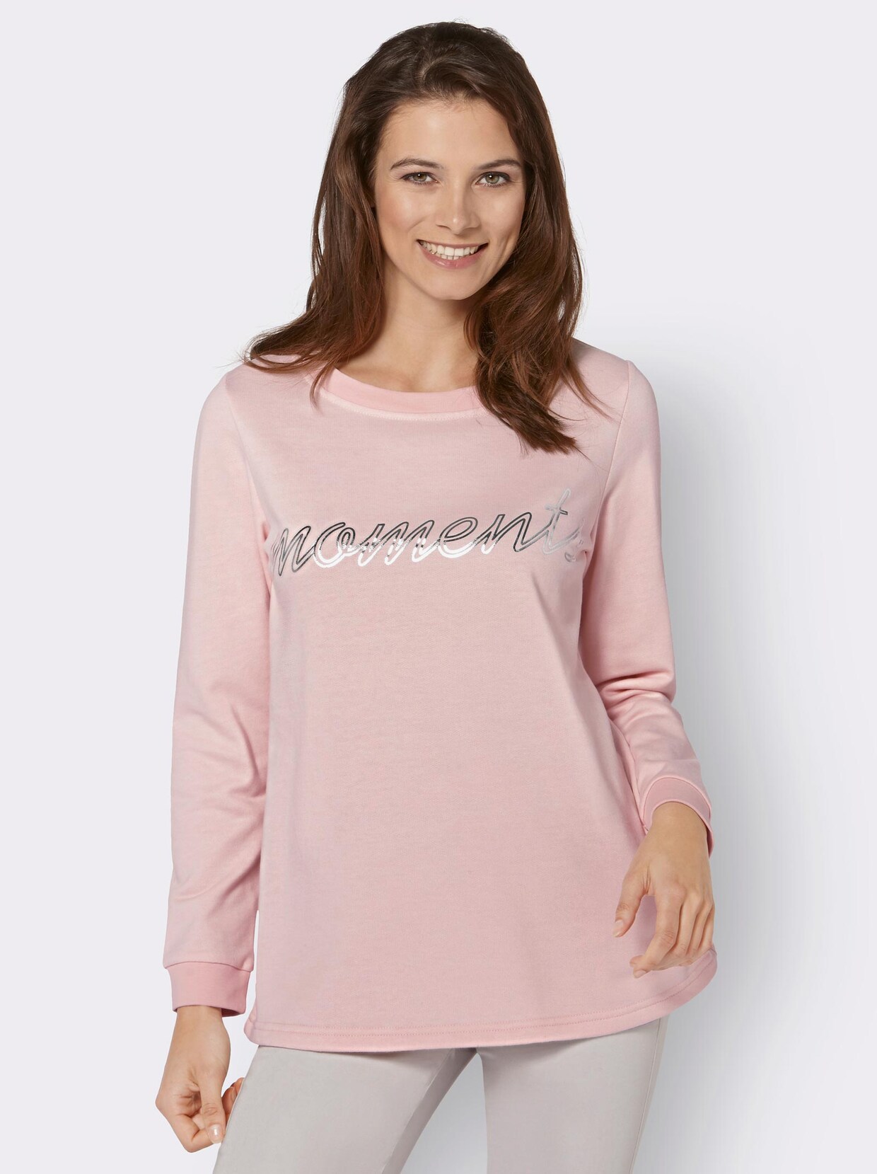 Sweatshirt - rosé-bedruckt