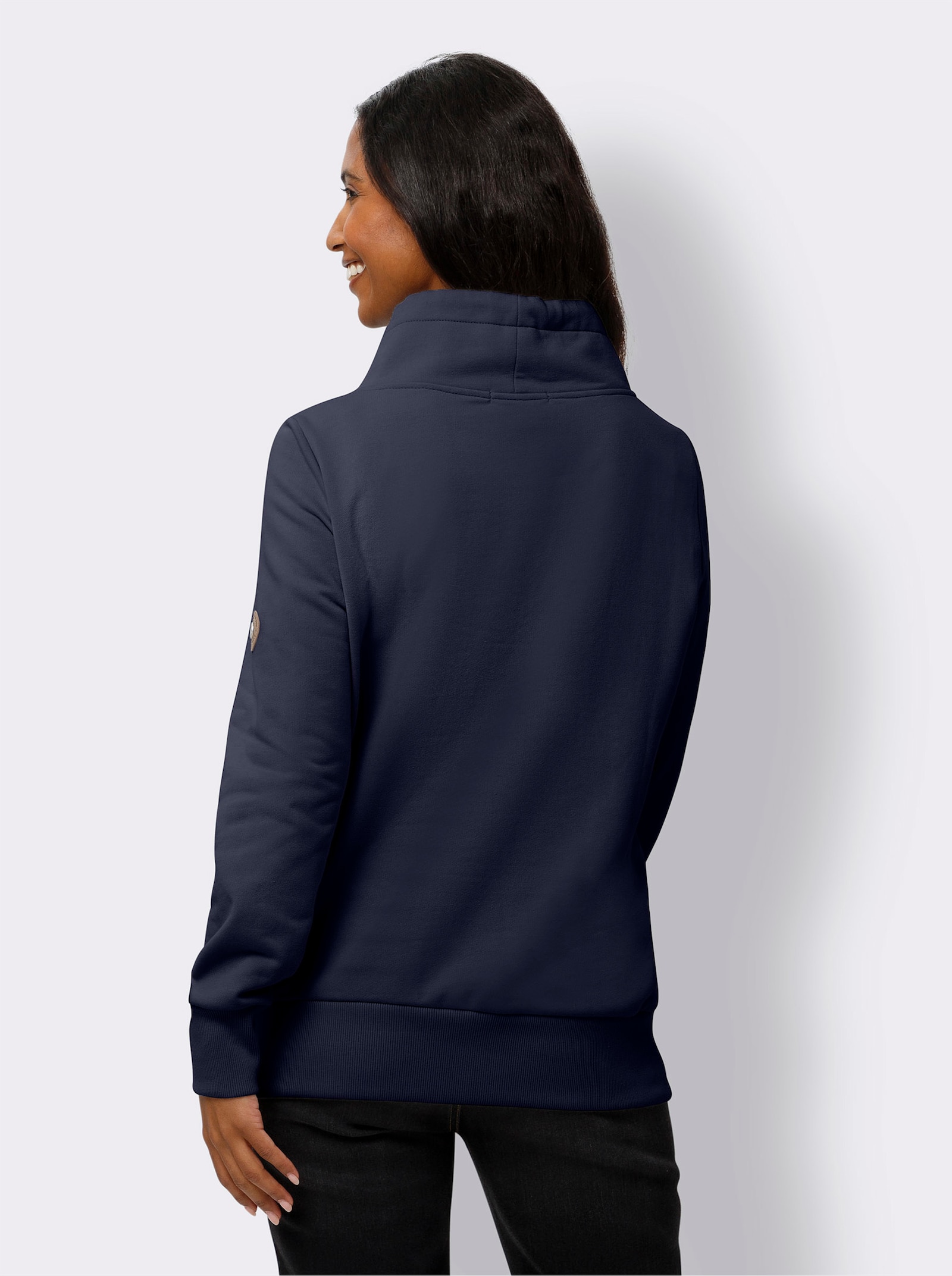 heine Sweatshirt mit wärmender Innenseite - marine