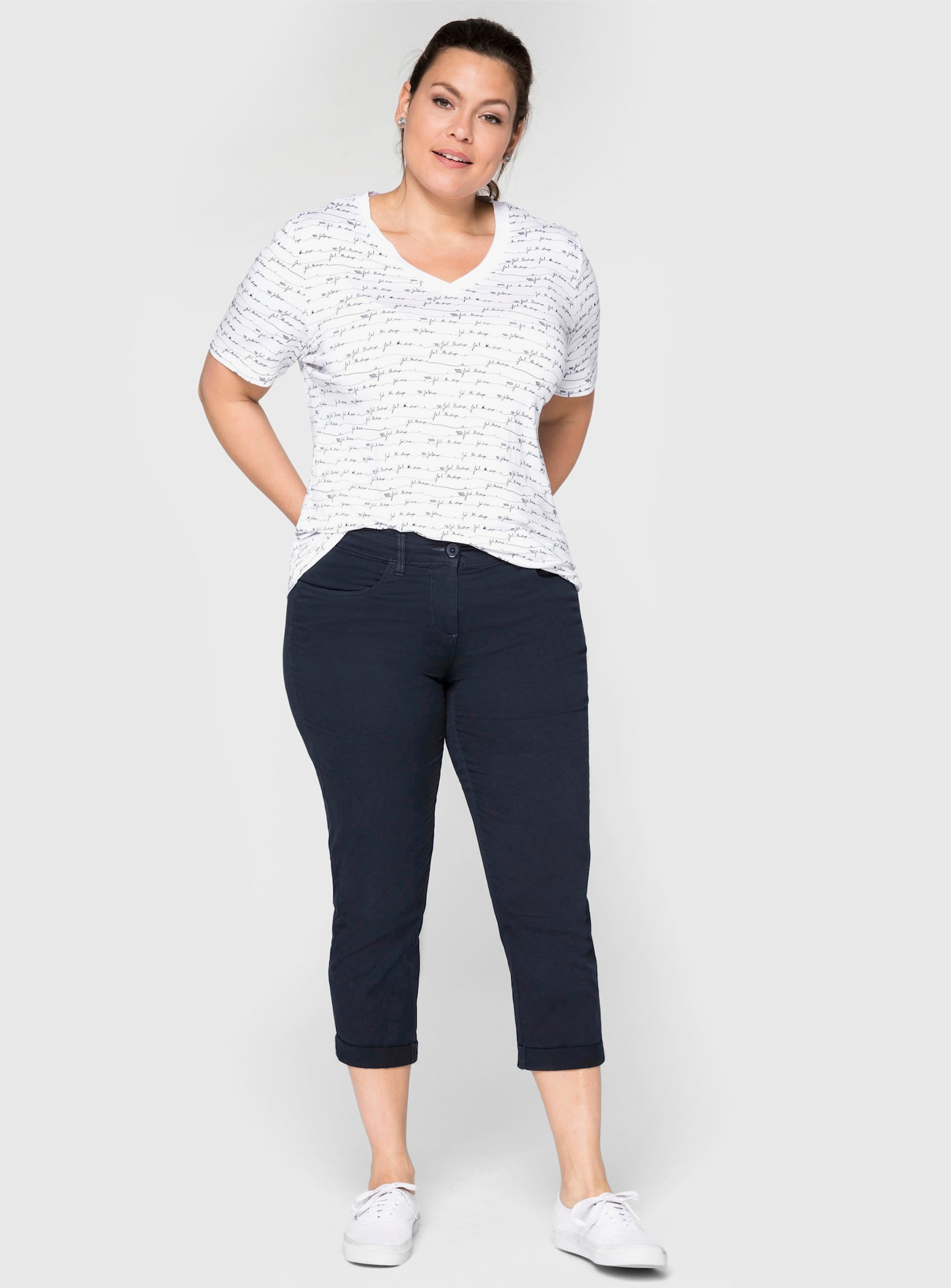 sheego 7/8-broek in smal model - marine