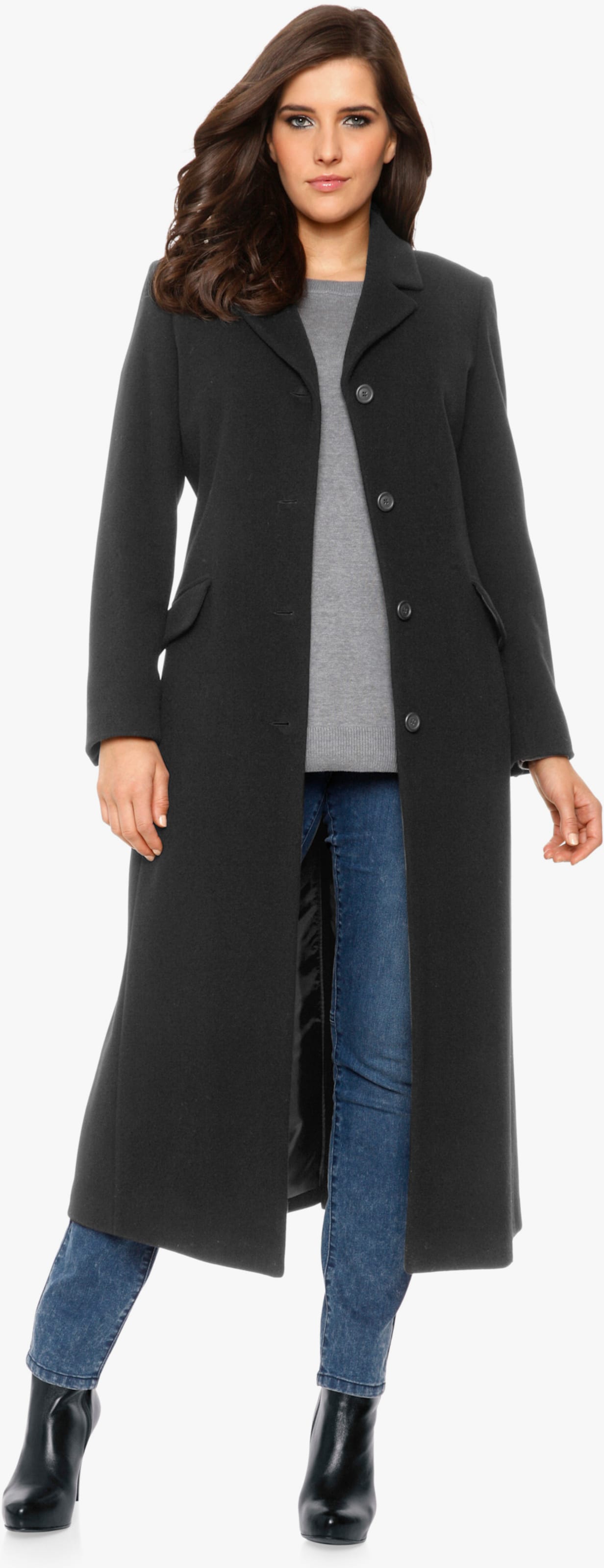 heine Manteau coupe longue - anthracite