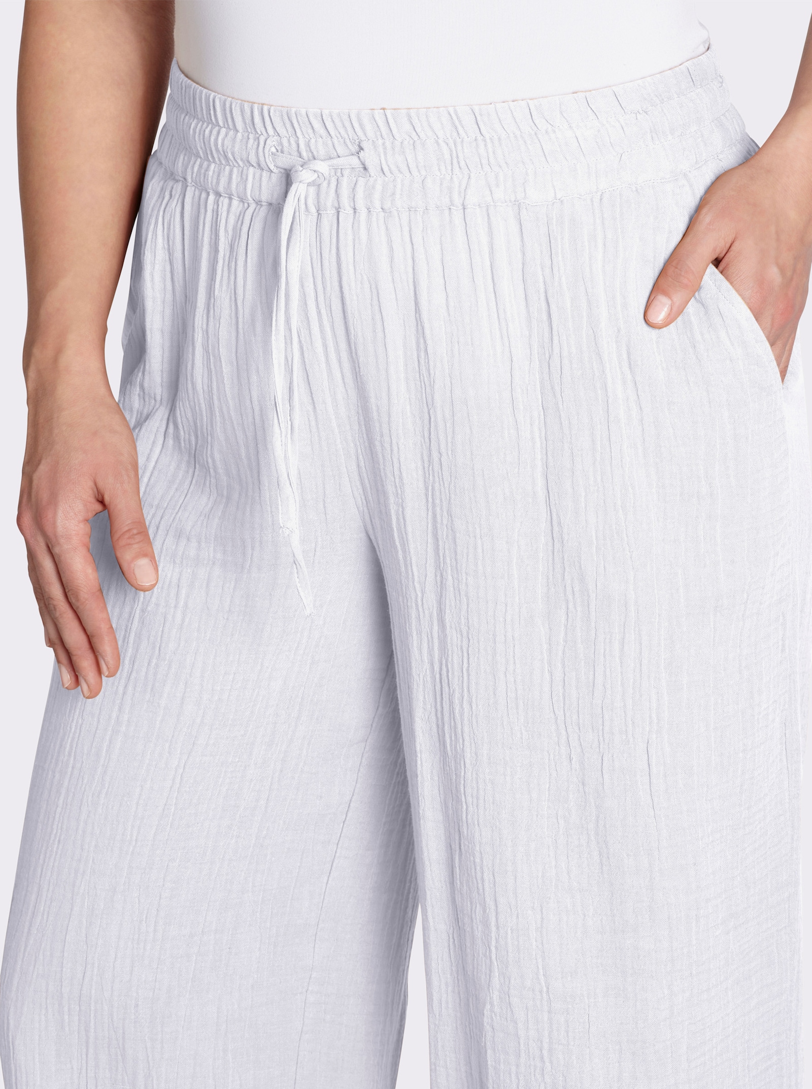 Culotte in Struktur-Qualität - weiß