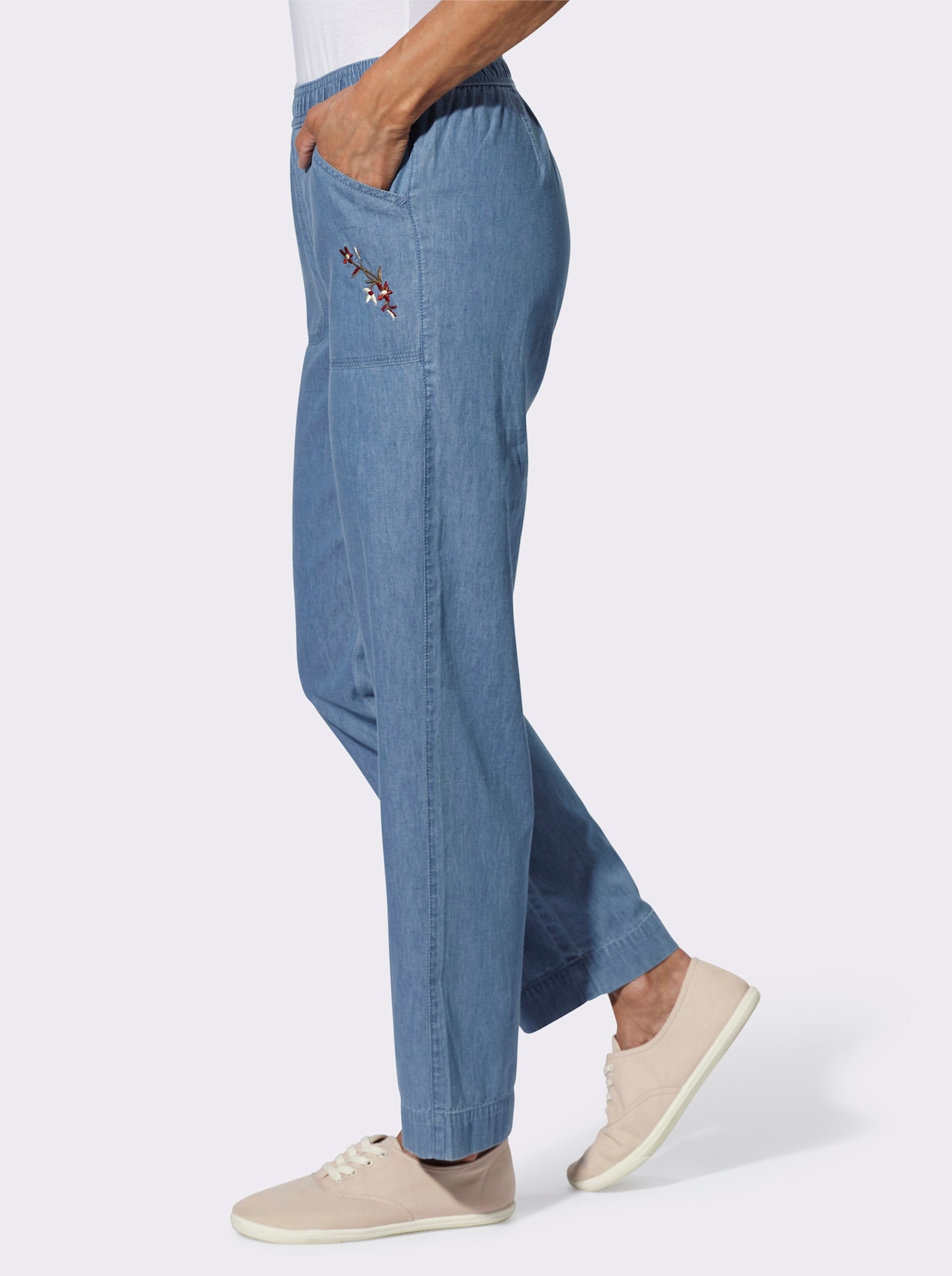 Schlupfjeans - blue-bleached