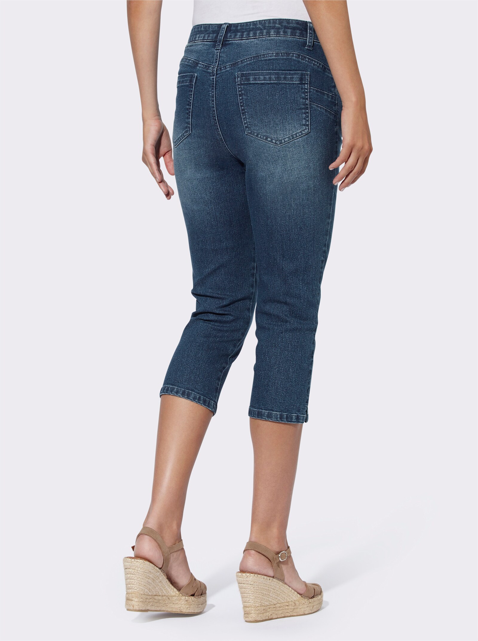 heine Caprijeans mit Push-up-Effekt - blue-stone-washed