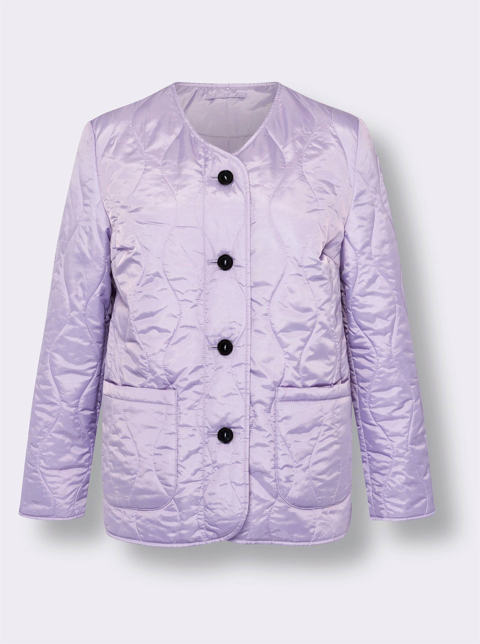 Steppjacke in kastigem Schnitt - flieder