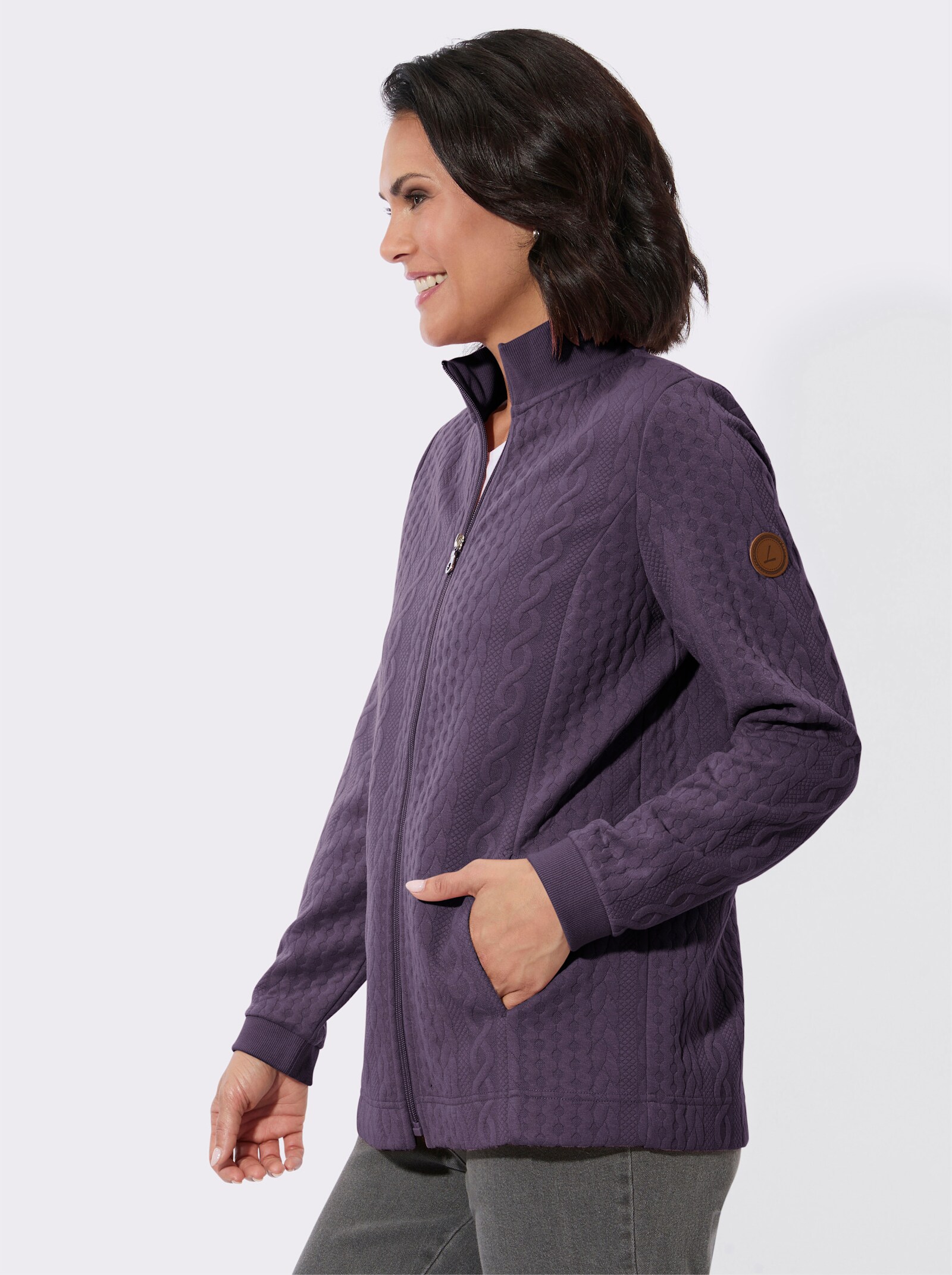 Shirtjacke mit Reißverschluss - feige