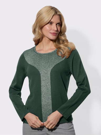 Langarm-Pullover - moos